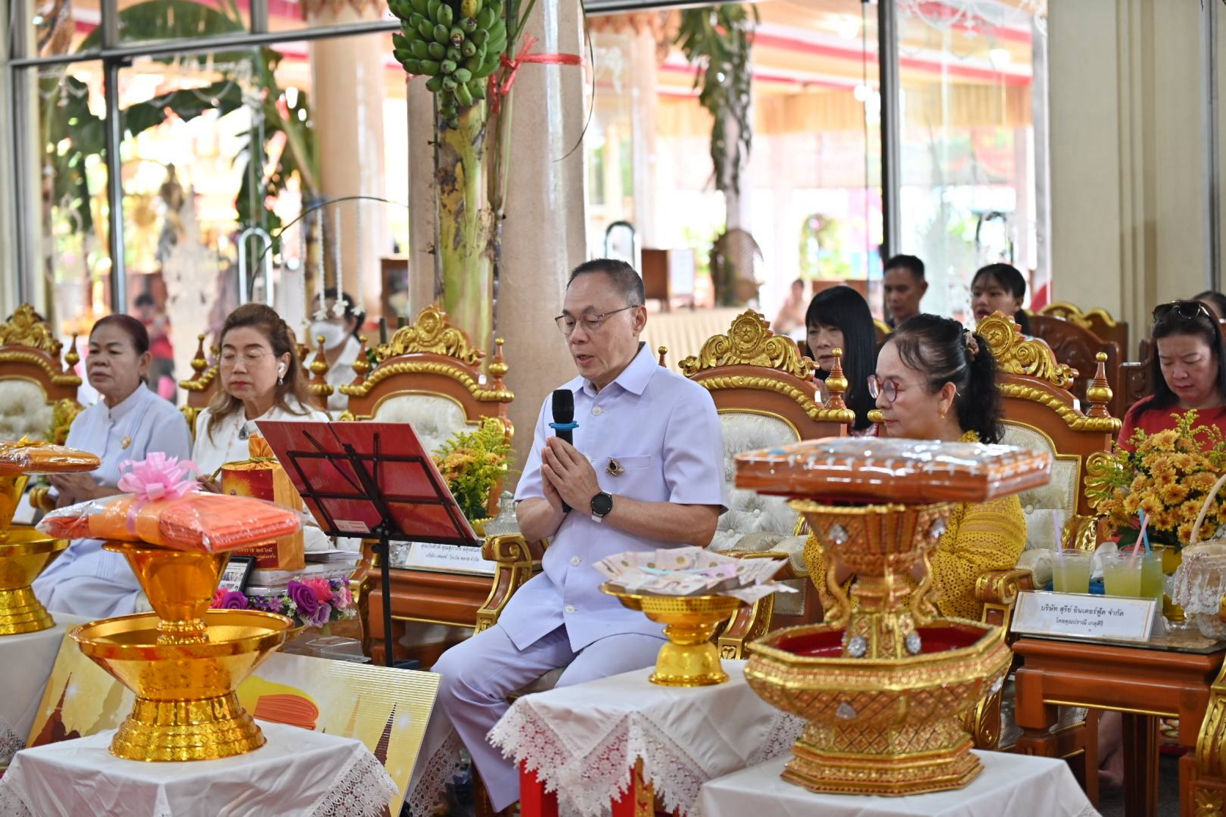 ภาพกล่าวคำถวายกฐินวัดใหญ่บ้านบ่อ