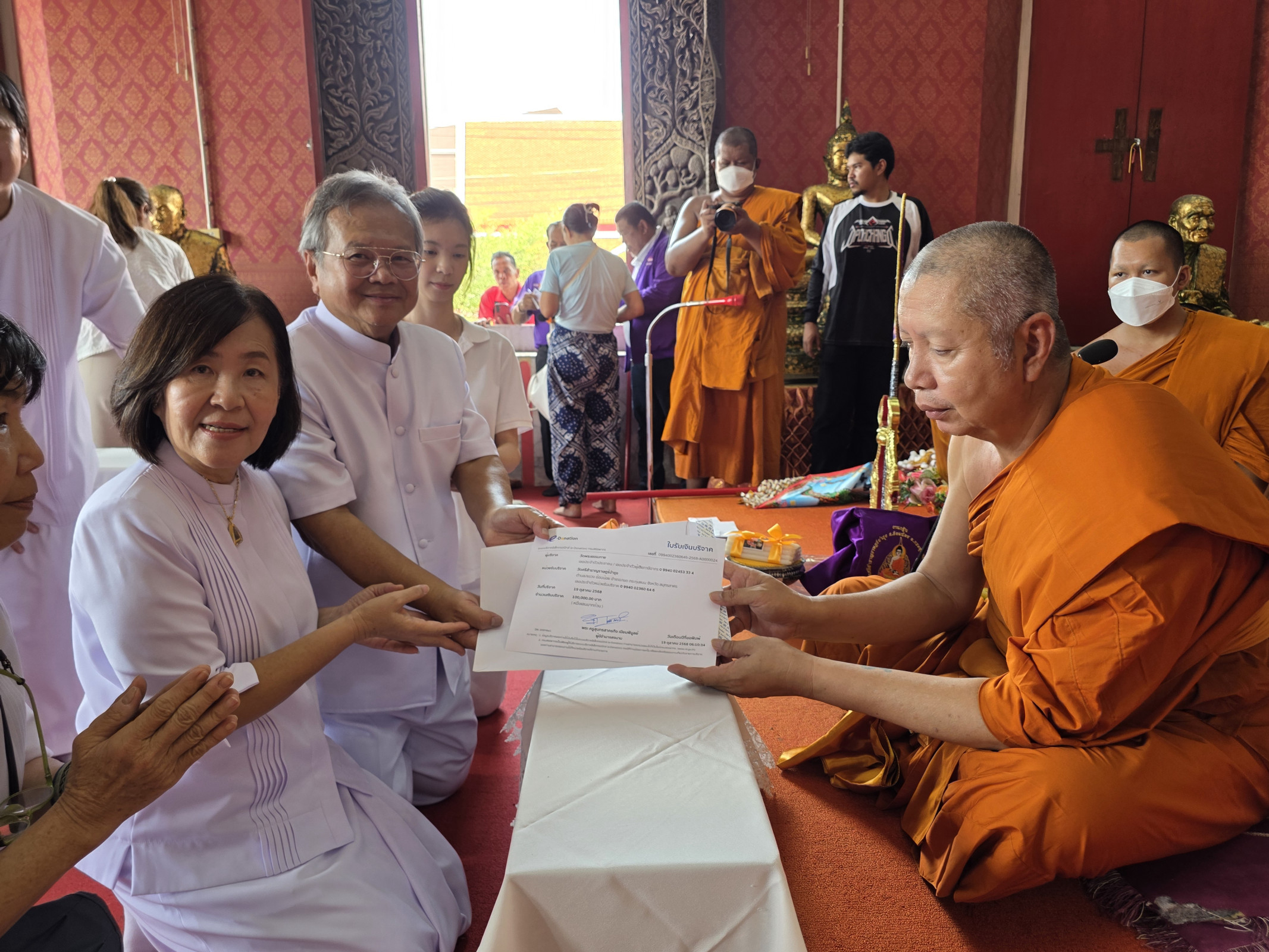 ภาพร่วมพิธีกรรมวัดศรีสำราญราษฎร์บำรุง