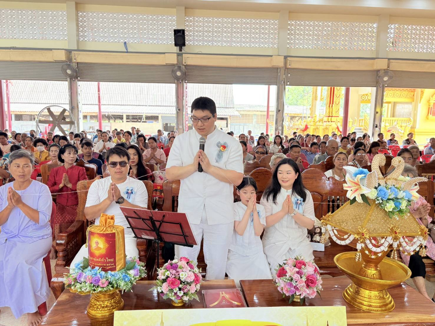 ภาพกล่าวคำถวายกฐินวัดปทุมทองรัตนาราม