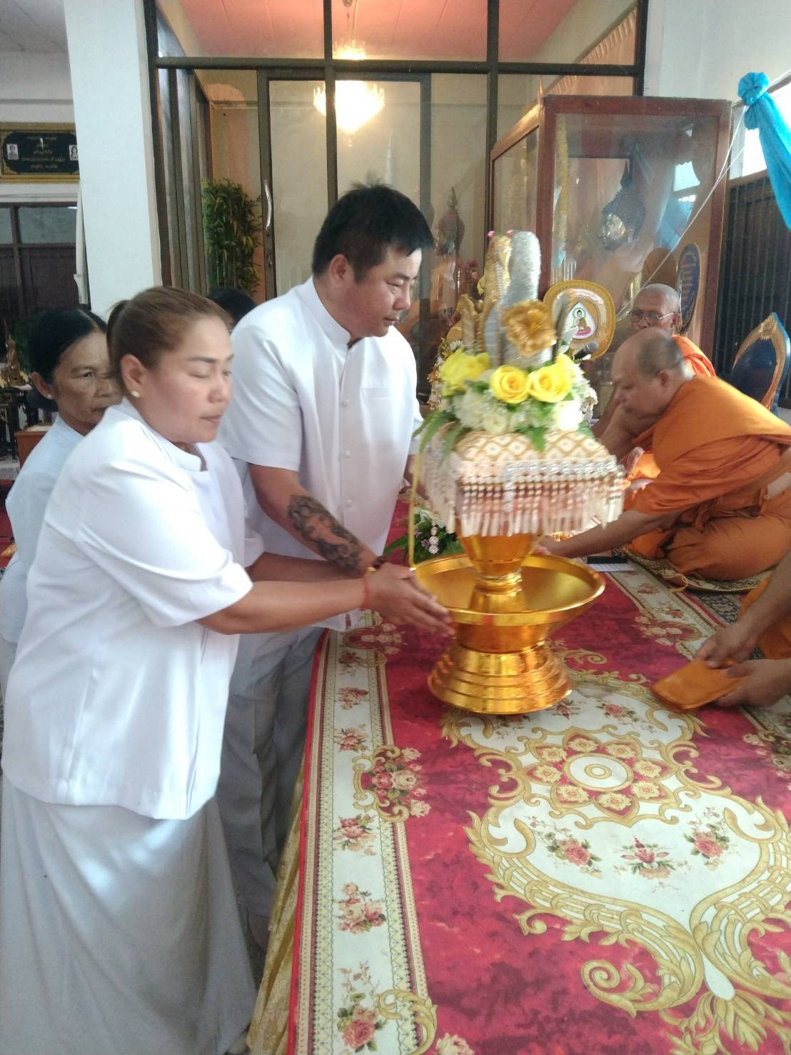 ภาพร่วมพิธีกรรมวัดไผ่แอกสามัคคีธรรม