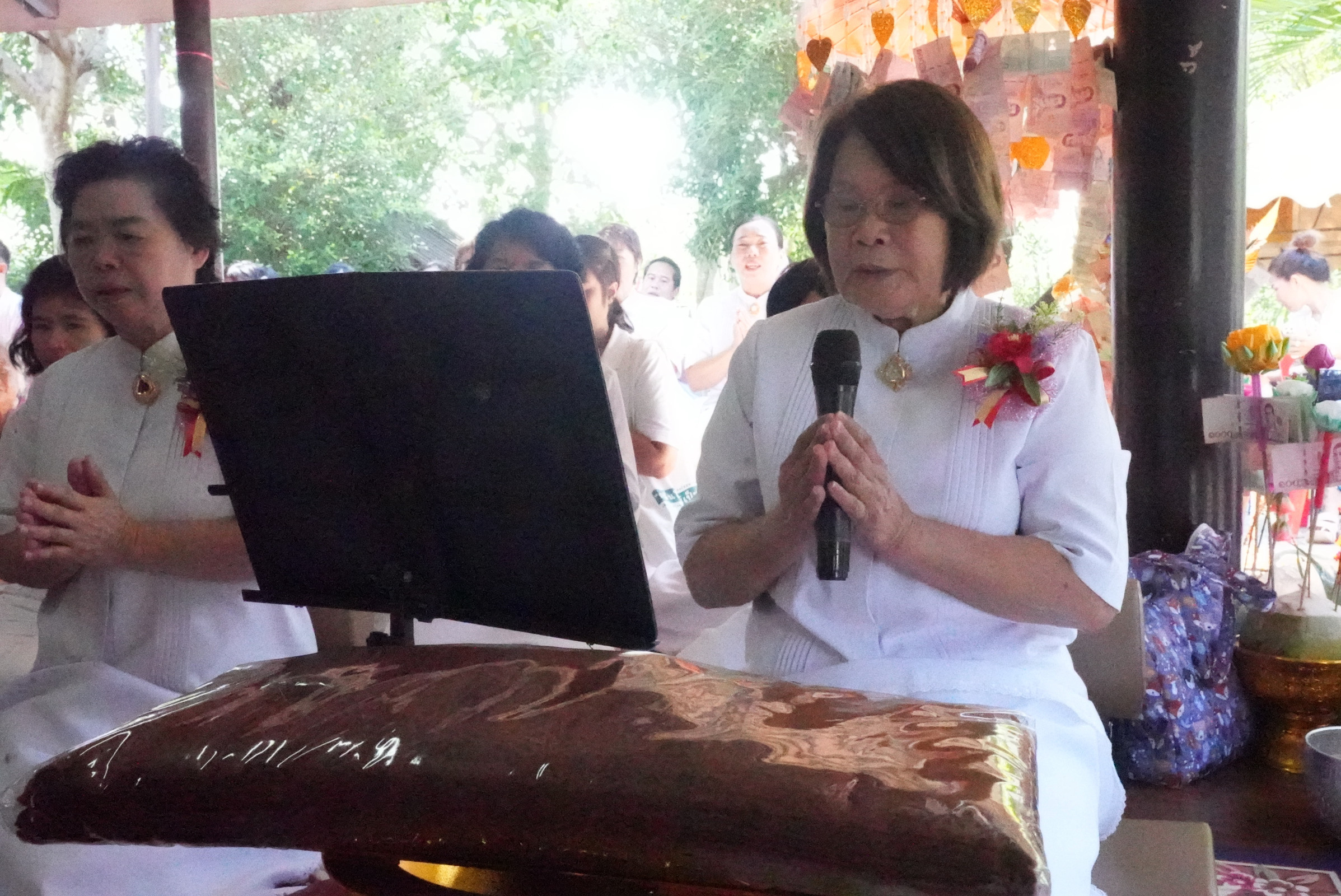 ภาพกล่าวคำถวายกฐินที่พักสงฆ์สวนป่าพุทธจักร