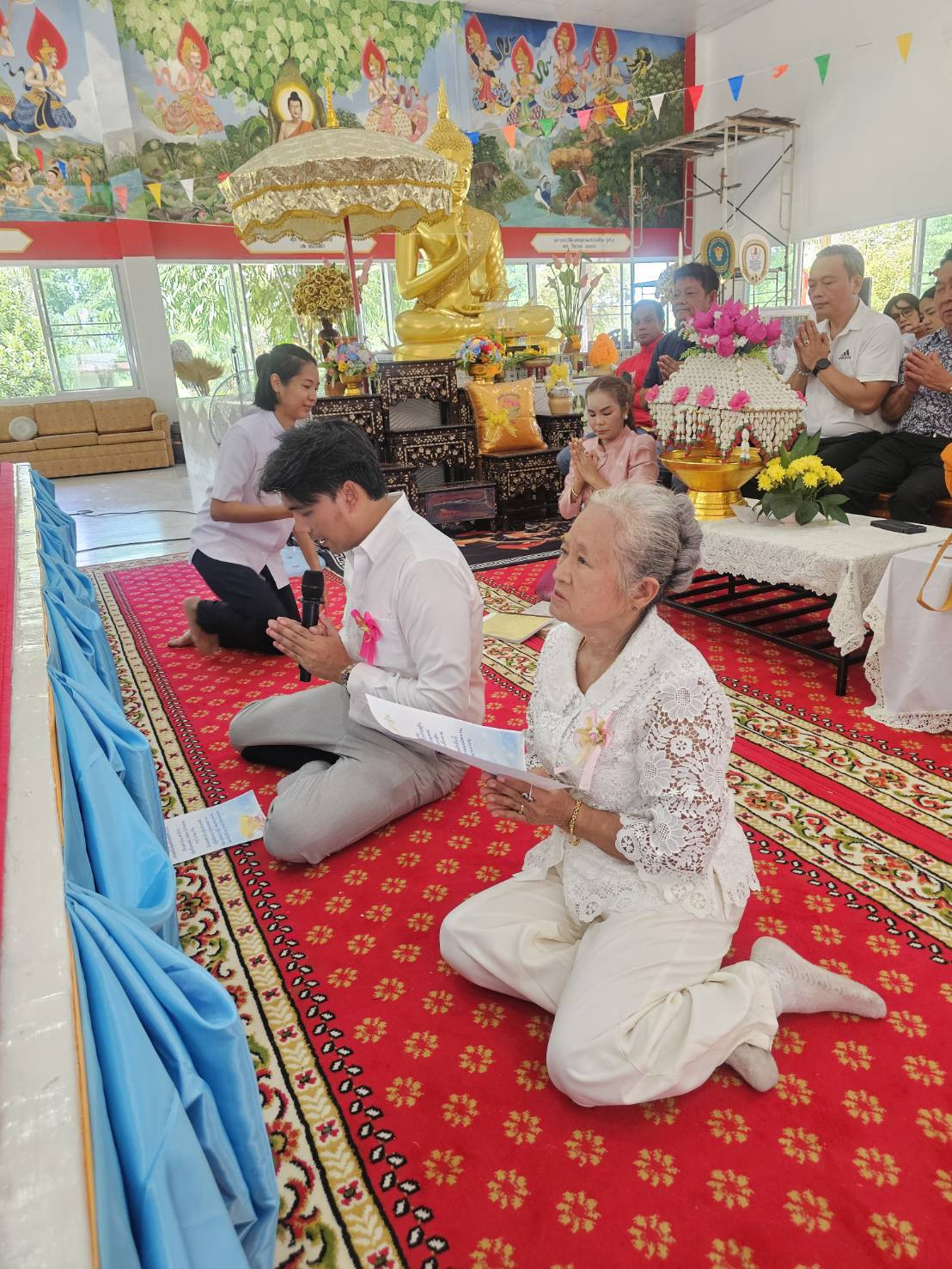 ภาพกล่าวคำถวายกฐินที่พักสงฆ์โพธิญาณ ปณพรรณ ระวังเหตุ