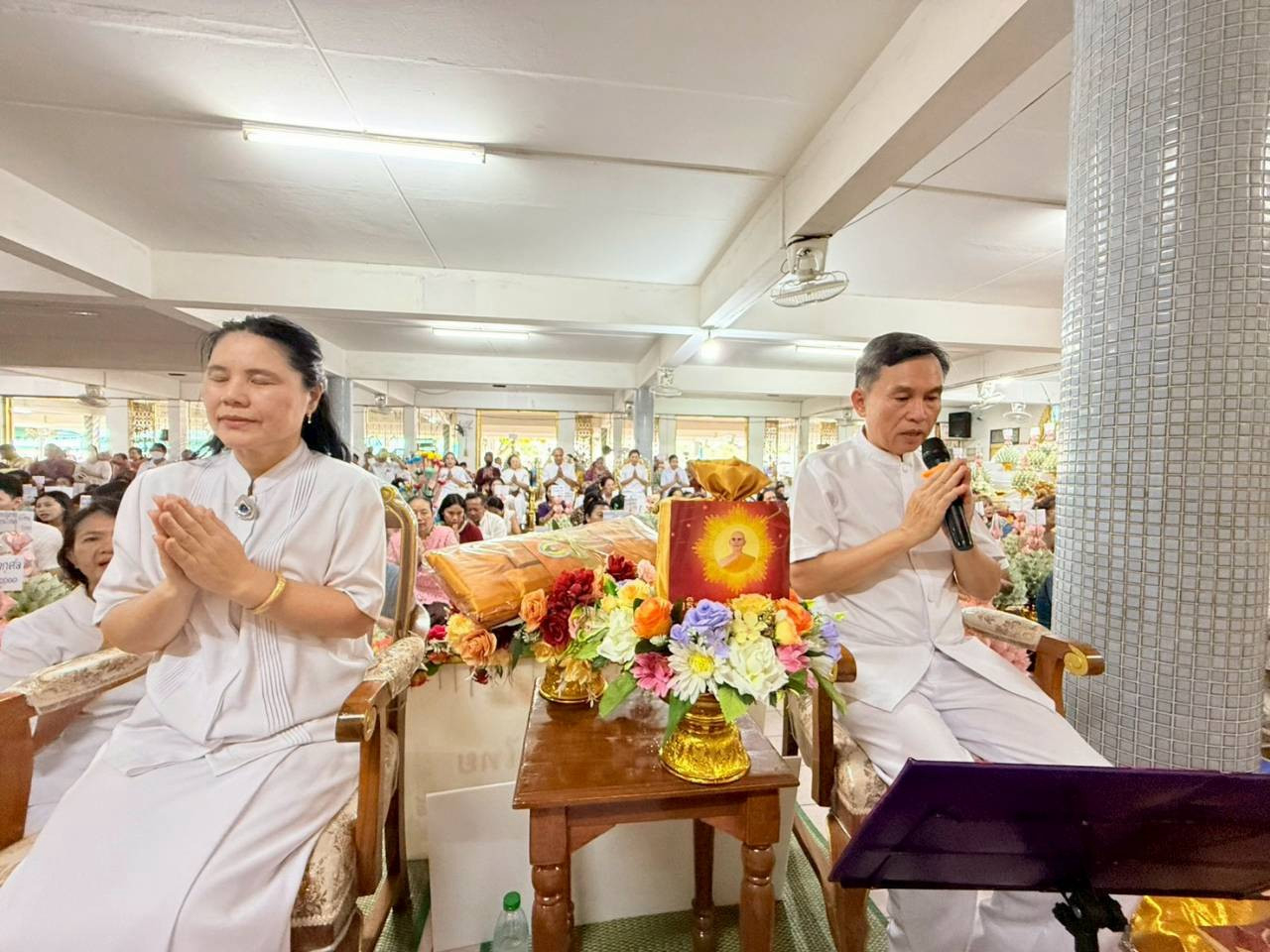 ภาพกล่าวคำถวายกฐินวัดศรีธรรมาราม