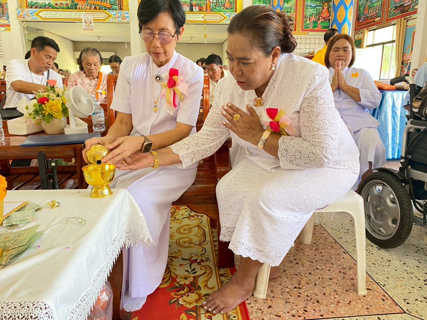 ภาพร่วมพิธีกรรมวัดเวฬุวนาราม(บ้านไผ่)