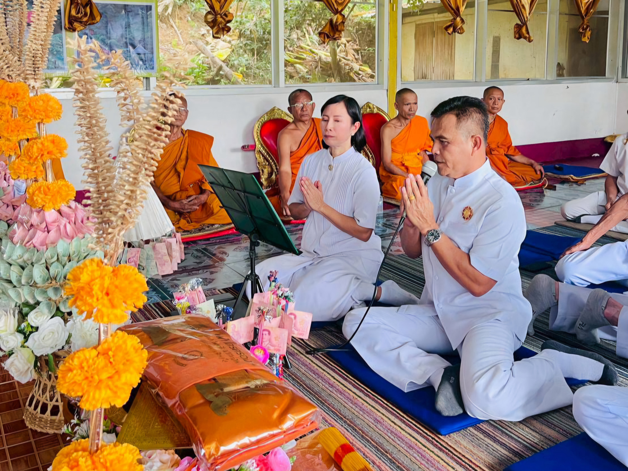 ภาพกล่าวคำถวายกฐินที่พักสงฆ์สิทธิเจริญศรัทธา