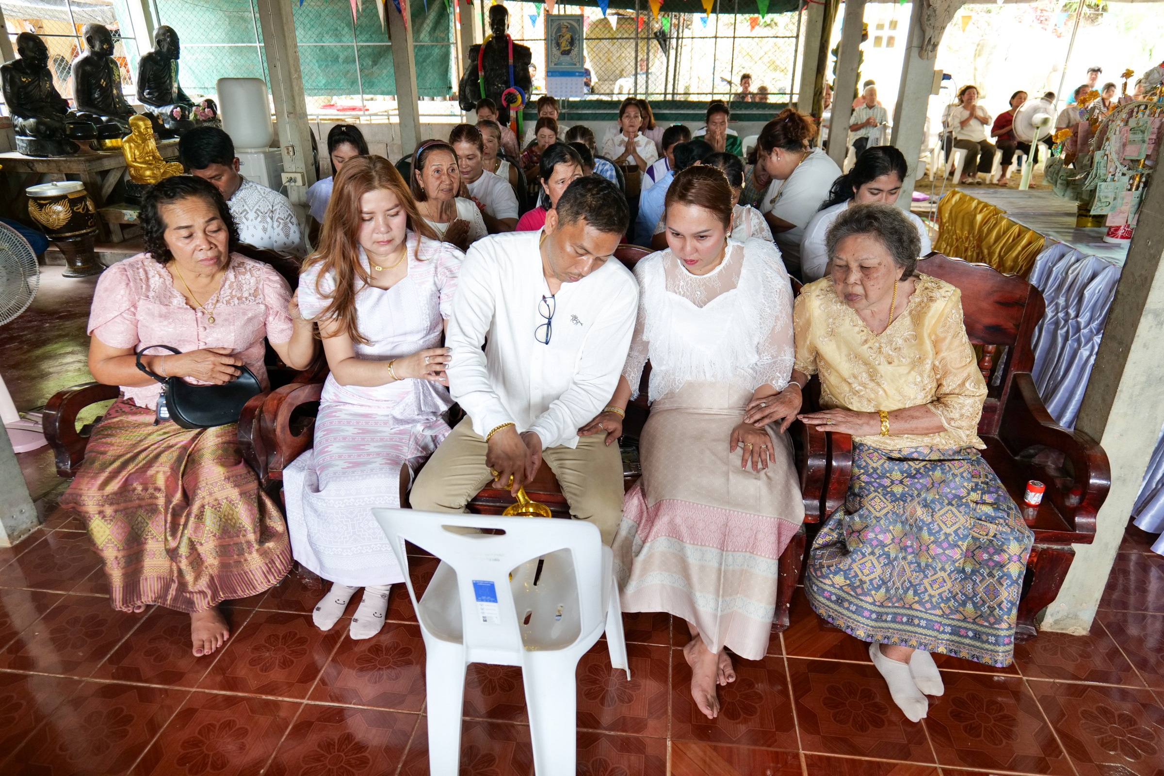 ภาพร่วมพิธีกรรมที่พักสงฆ์ธรรมเจริญ