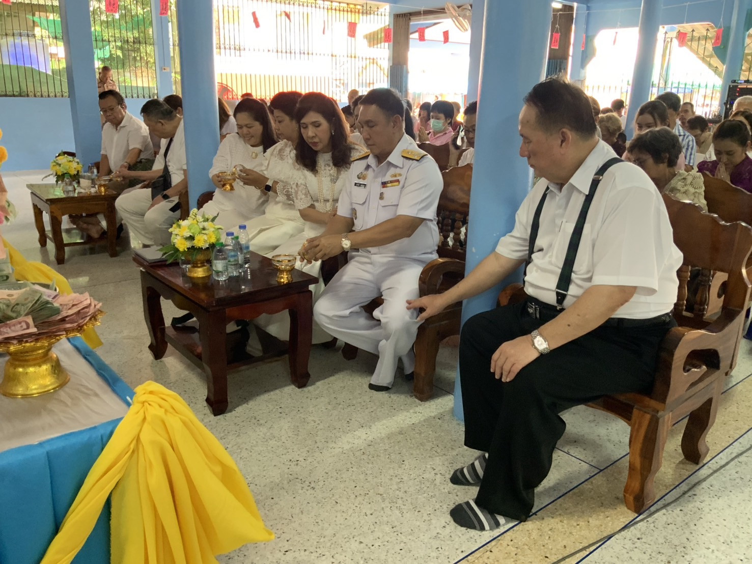 ภาพร่วมพิธีกรรมวัดหาดส้มแป้น