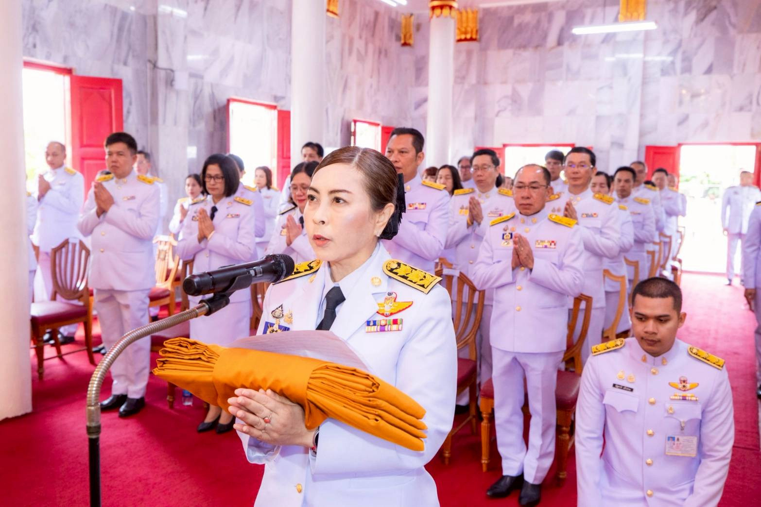 ภาพกล่าวคำถวายกฐินวัดพระบรมธาตุไชยาราชวรวิหาร