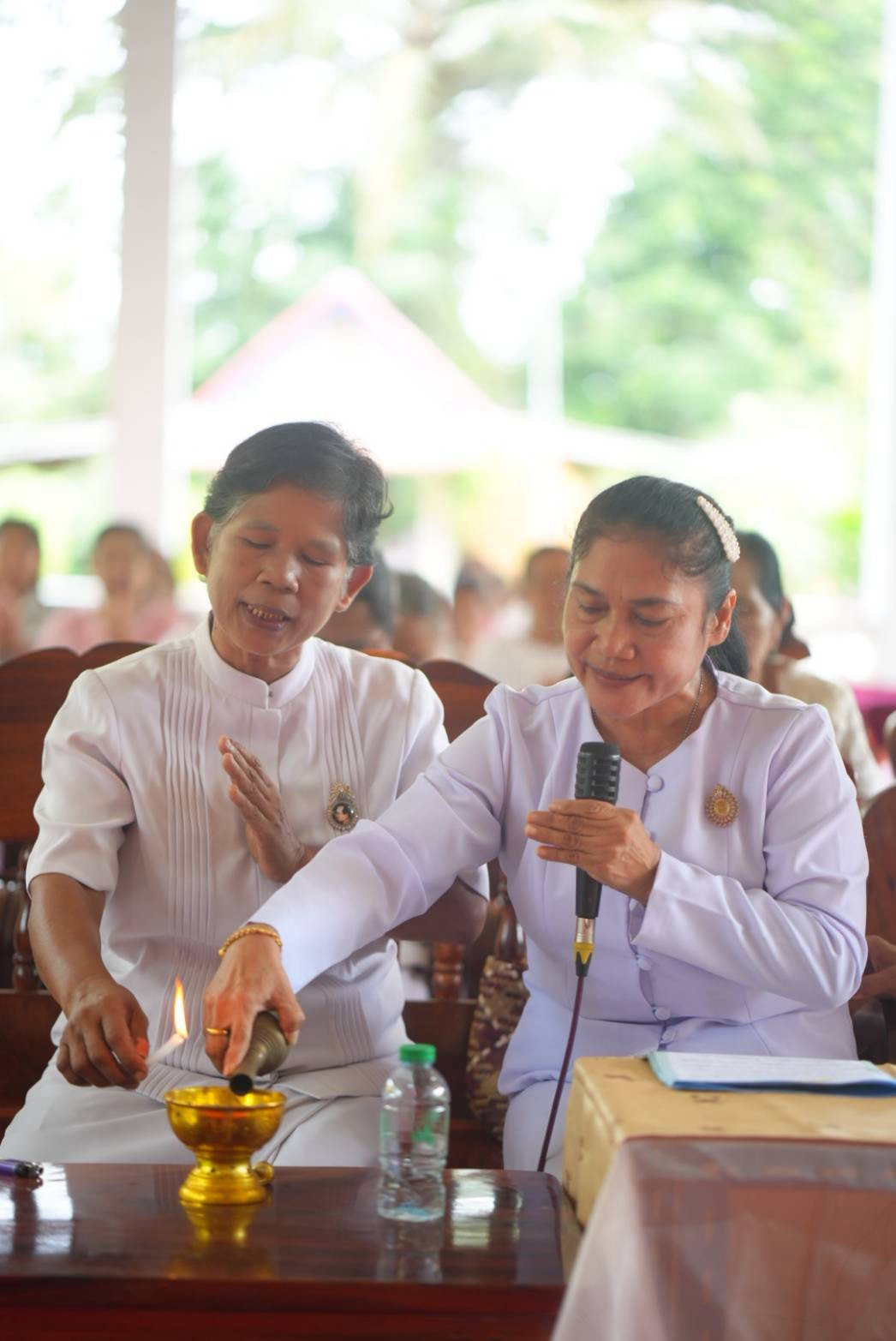 ภาพร่วมพิธีกรรมที่พักสงฆ์สามัคคีเทพนิมิตวนาราม (บ้านมูลนิธิ)