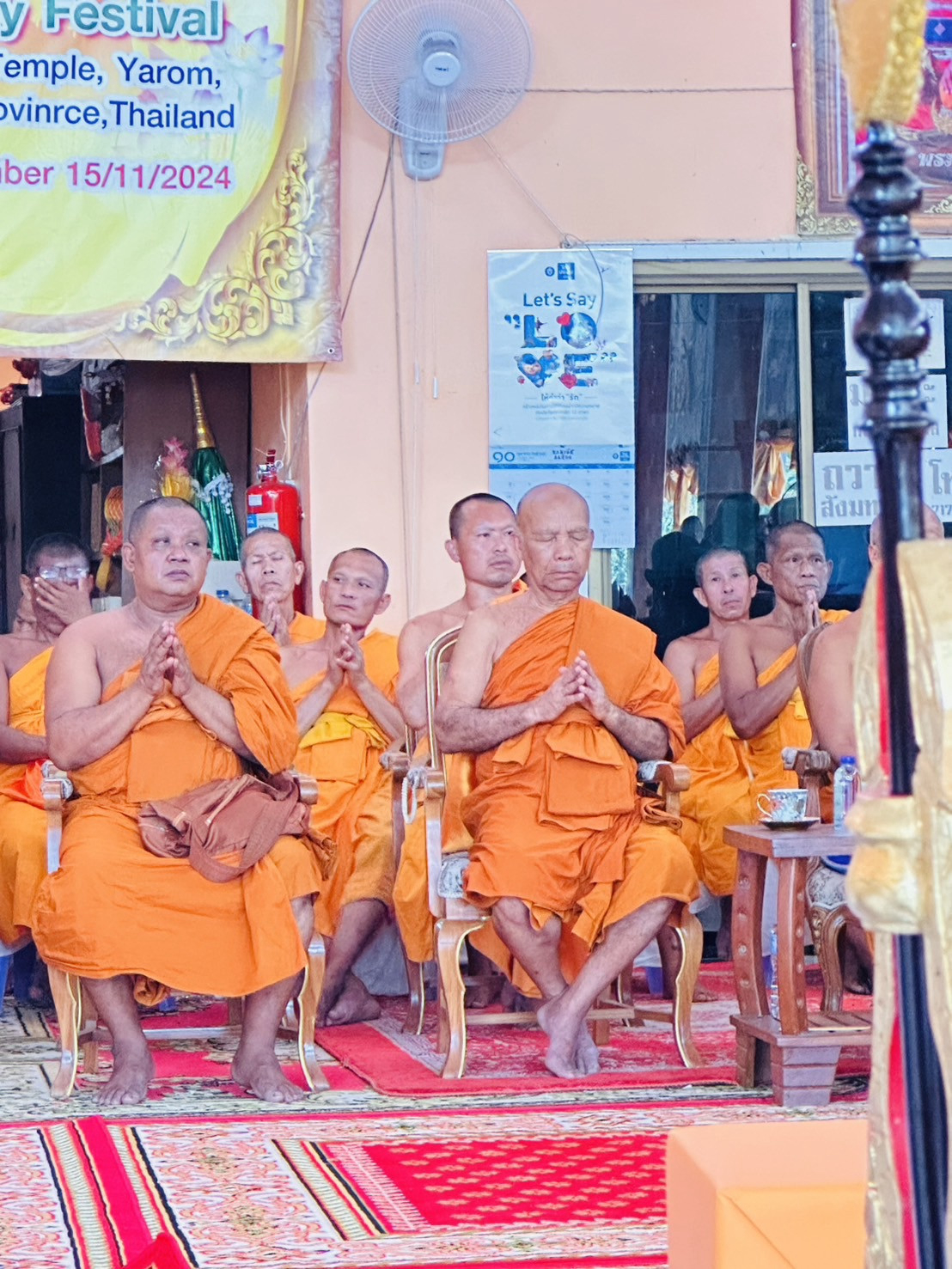 ภาพร่วมพิธีกรรมที่พักสงฆ์จันทรัตนาราม