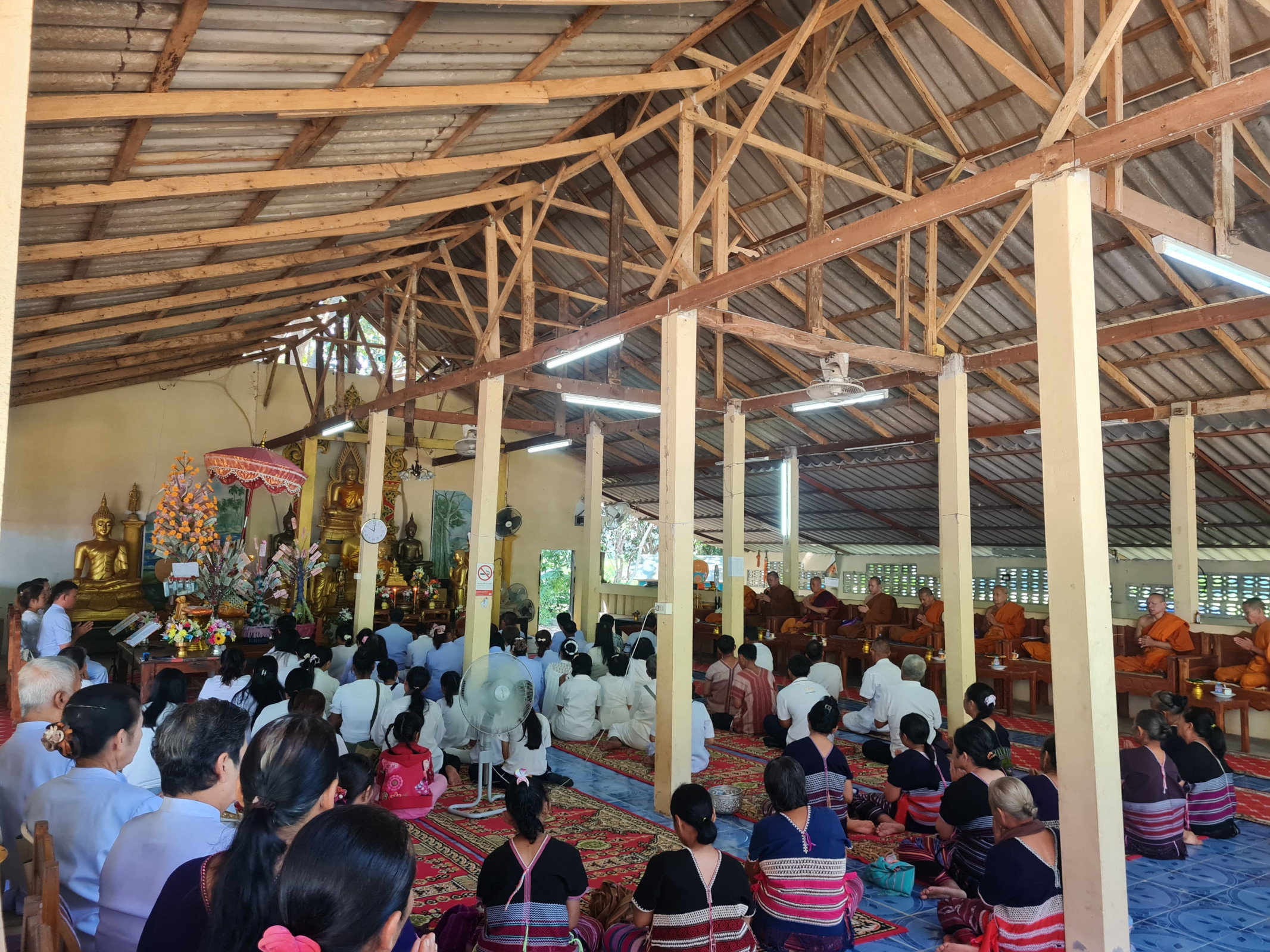 ภาพร่วมพิธีกรรมวัดป่าซางงาม