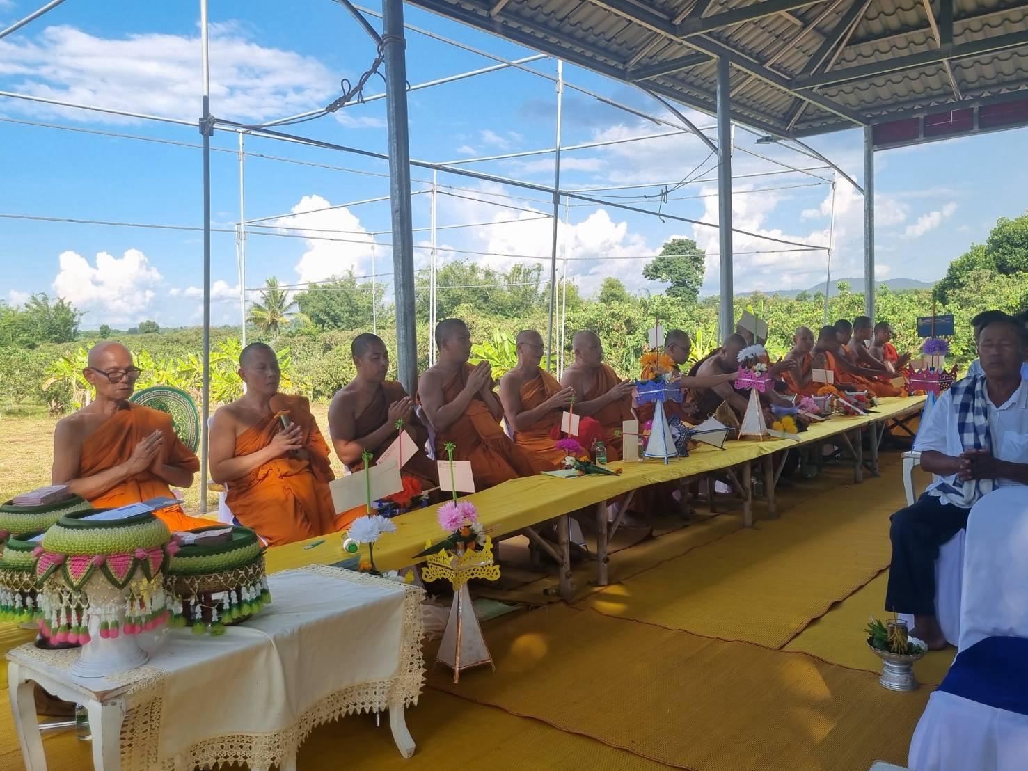 ภาพร่วมพิธีกรรมที่พักสงฆ์วัดเวียงป่ายาง