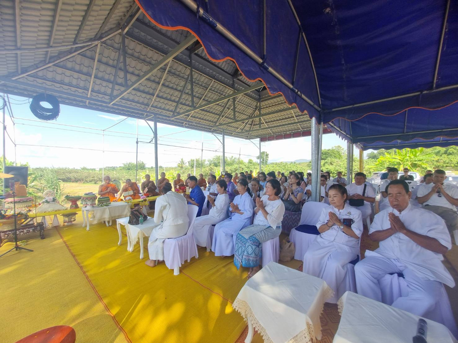 ภาพร่วมพิธีกรรมที่พักสงฆ์วัดเวียงป่ายาง