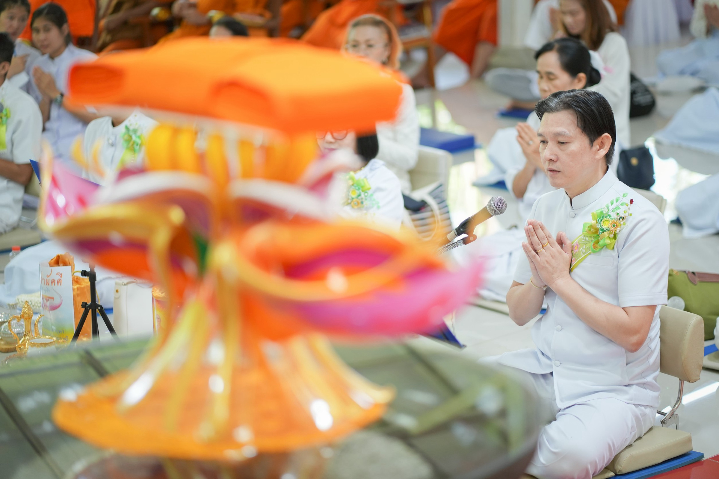 ภาพกล่าวคำถวายกฐินธุดงคสถานลุ่มน้ำฝาง