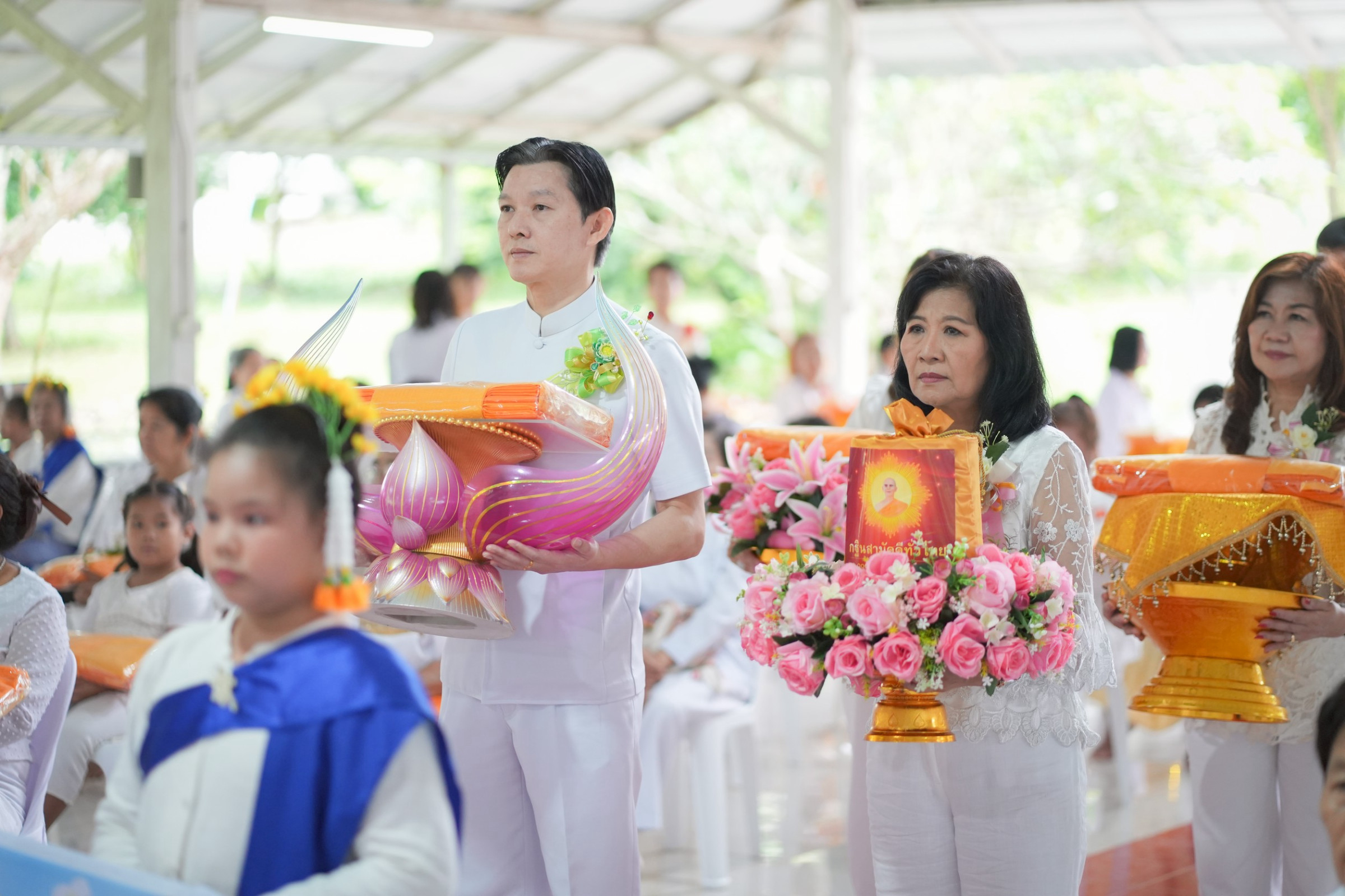 ภาพร่วมขบวนกฐินธุดงคสถานลุ่มน้ำฝาง