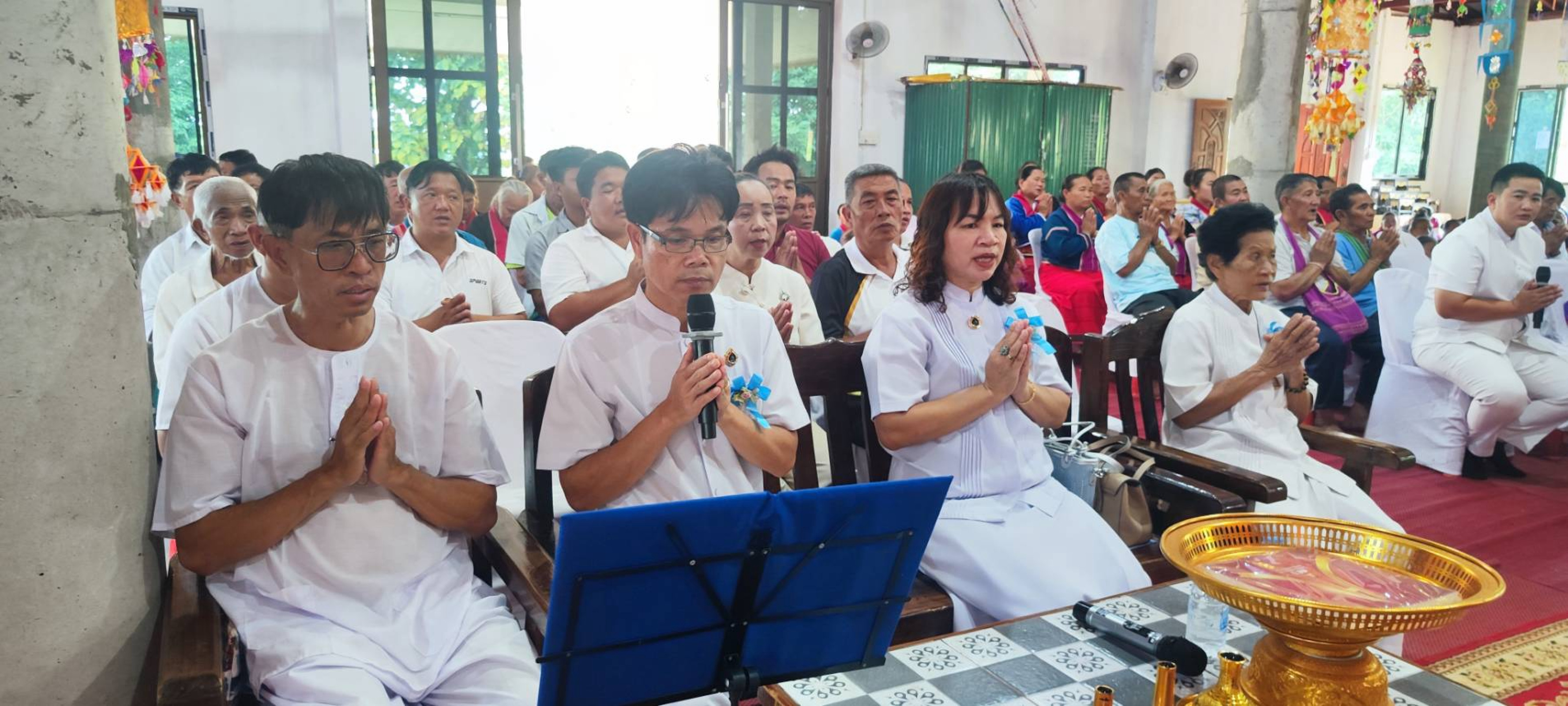 ภาพร่วมพิธีกรรมสำนักสงฆ์บ้านปะหล่องห้วยจะนุ