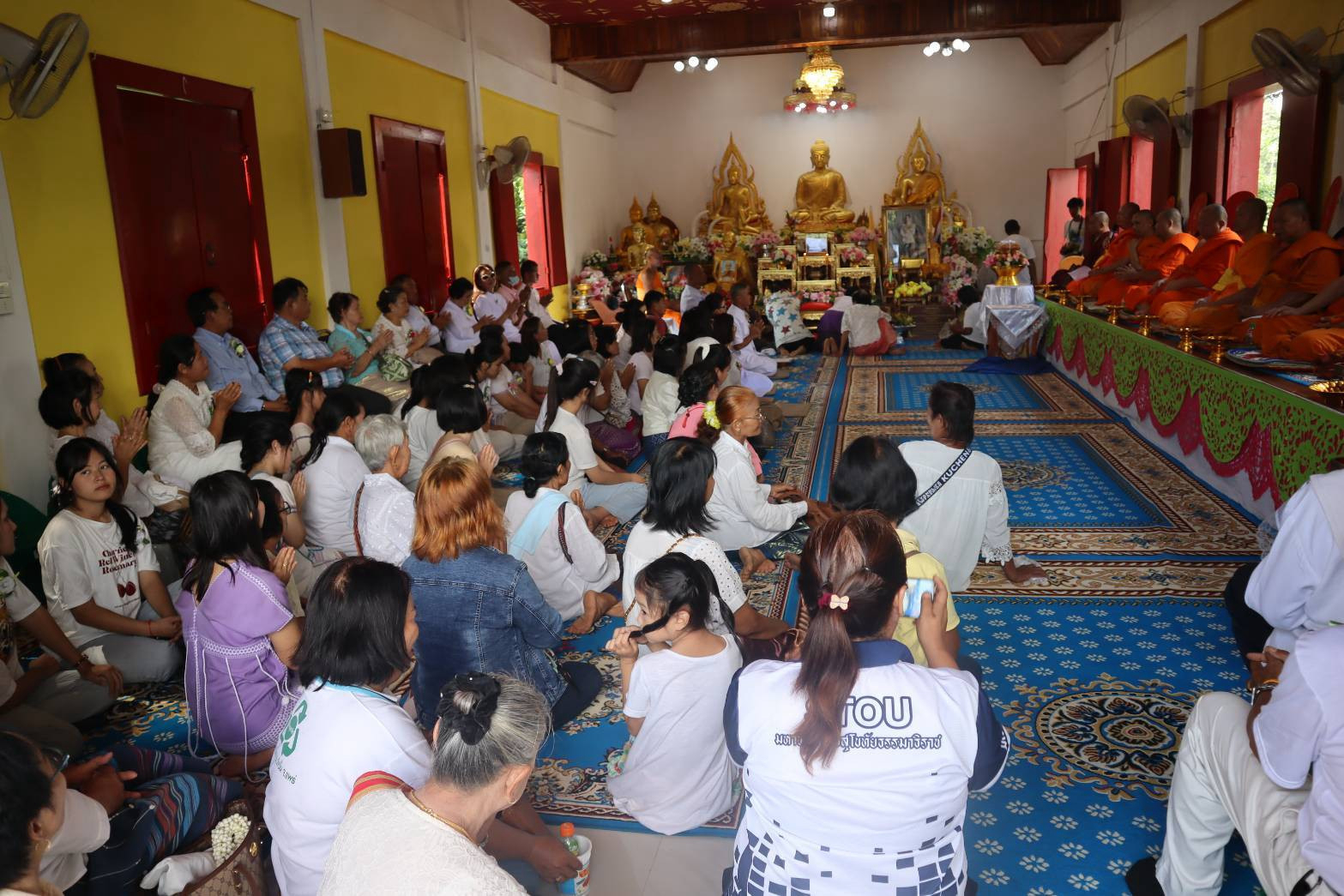 ภาพร่วมพิธีกรรมวัดสลกธรรมาราม