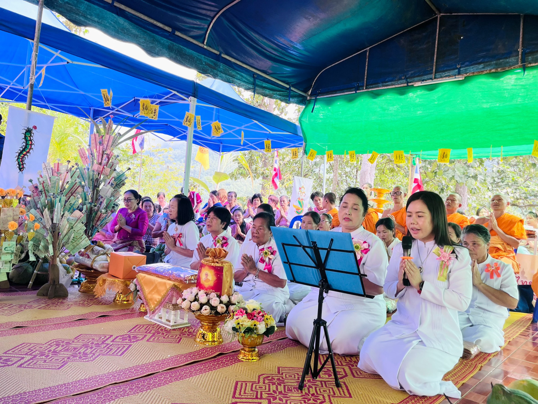 ภาพกล่าวคำถวายกฐินที่พักสงฆ์ห้วยโป่งกานนอก