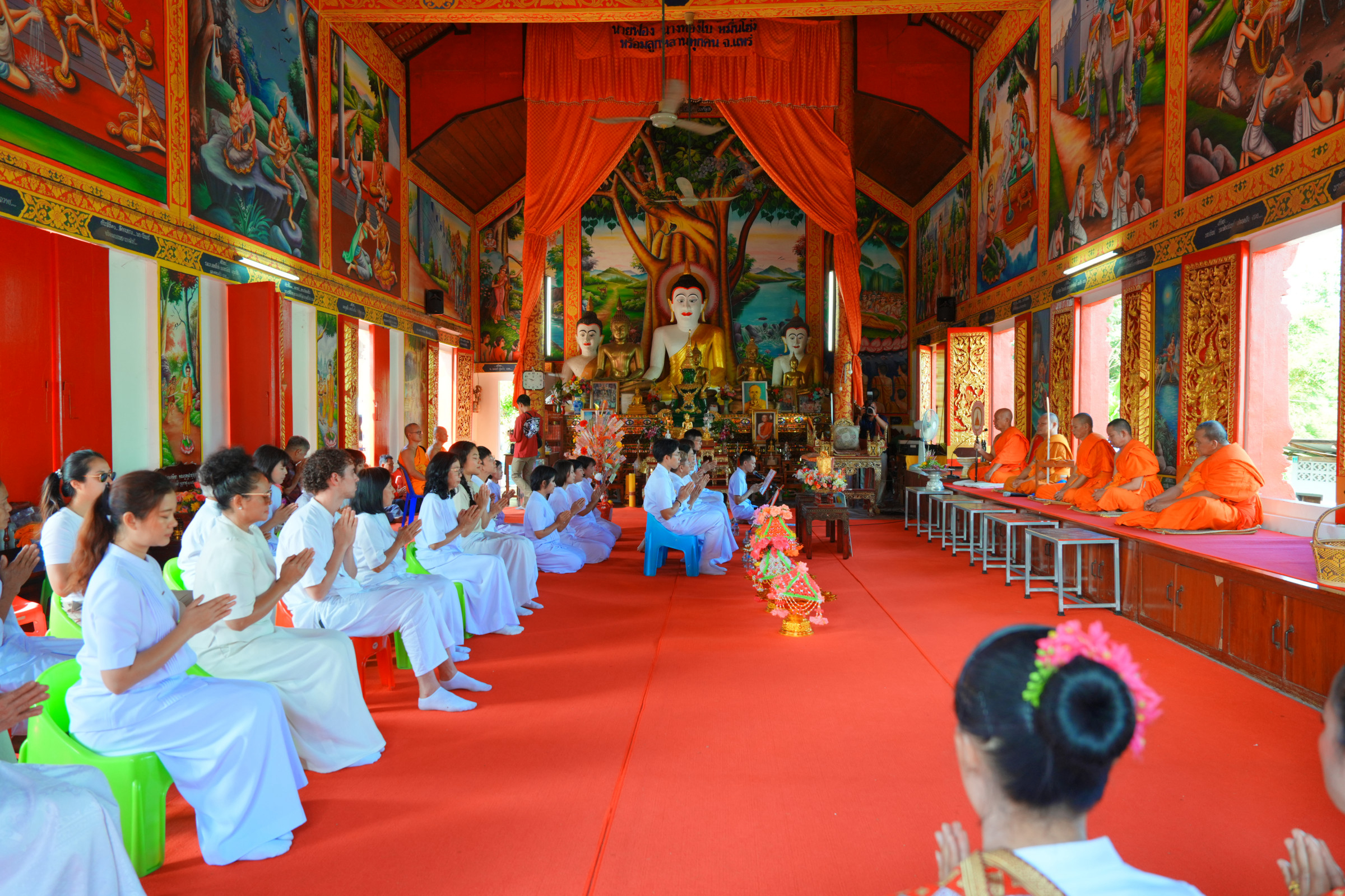 ภาพร่วมพิธีกรรมวัดแม่นาเติงใน
