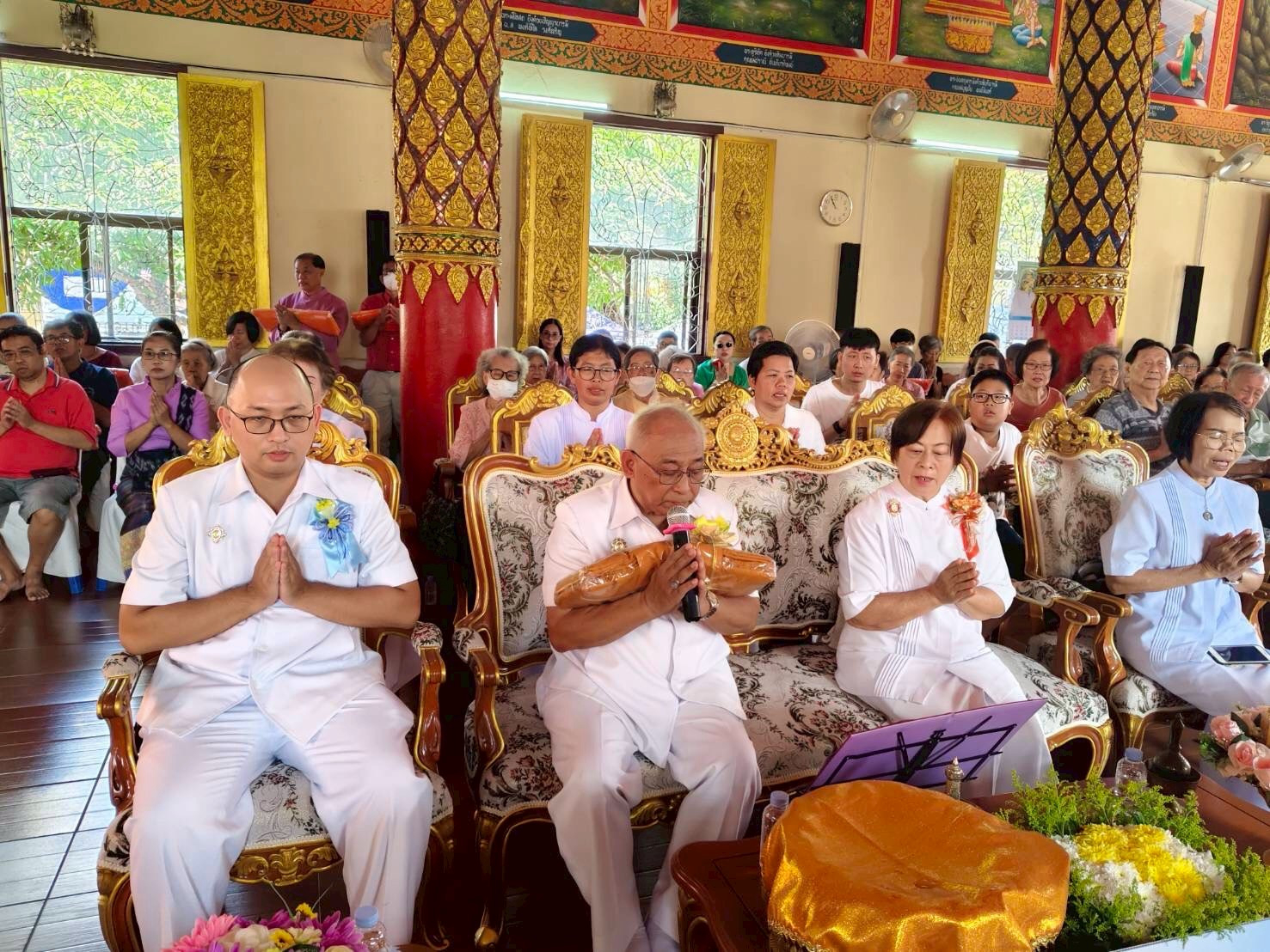 ภาพกล่าวคำถวายกฐินวัดสวนดอก