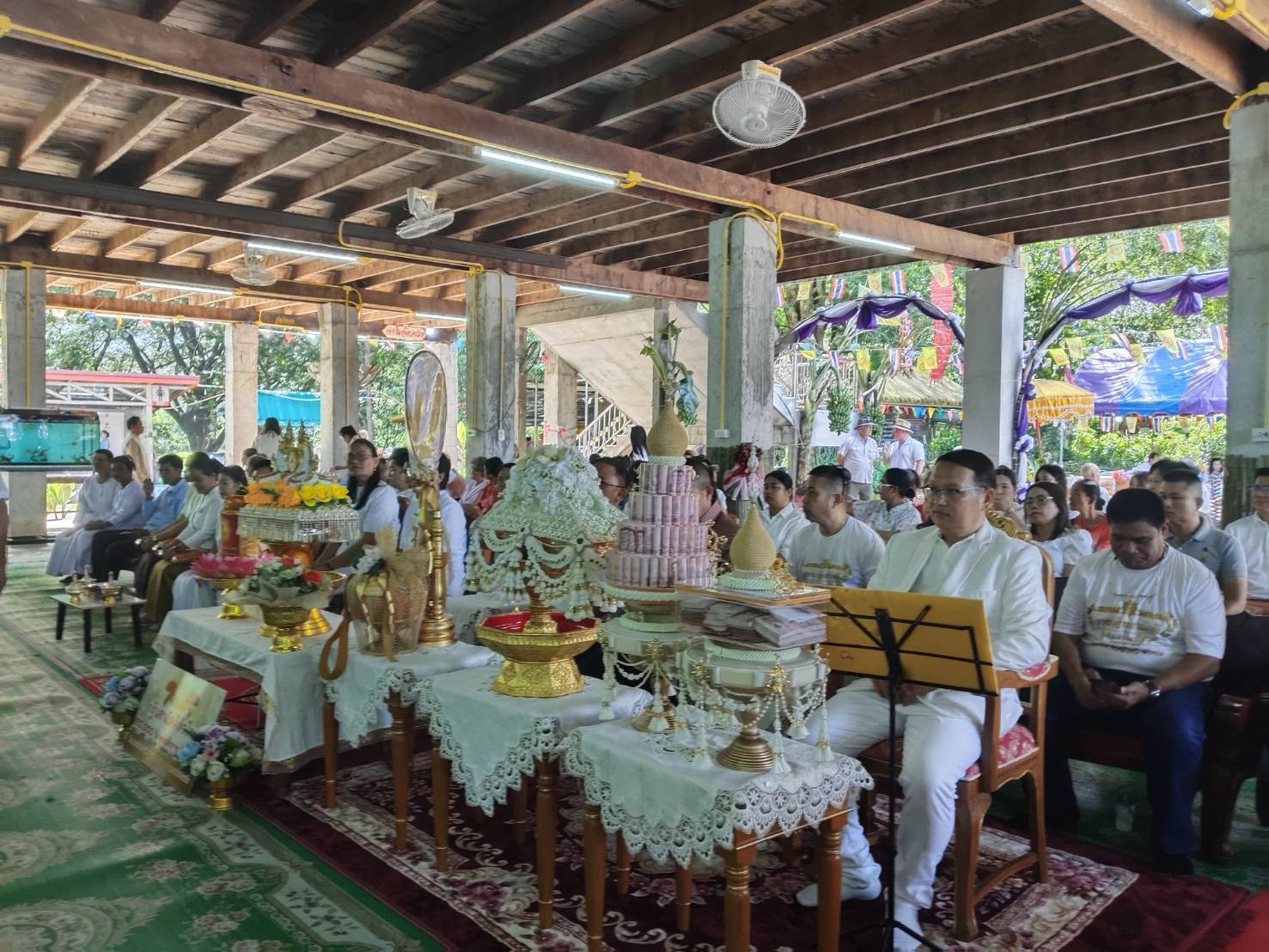 ภาพร่วมพิธีกรรมวัดโน่นม่วงสาลีธรรม