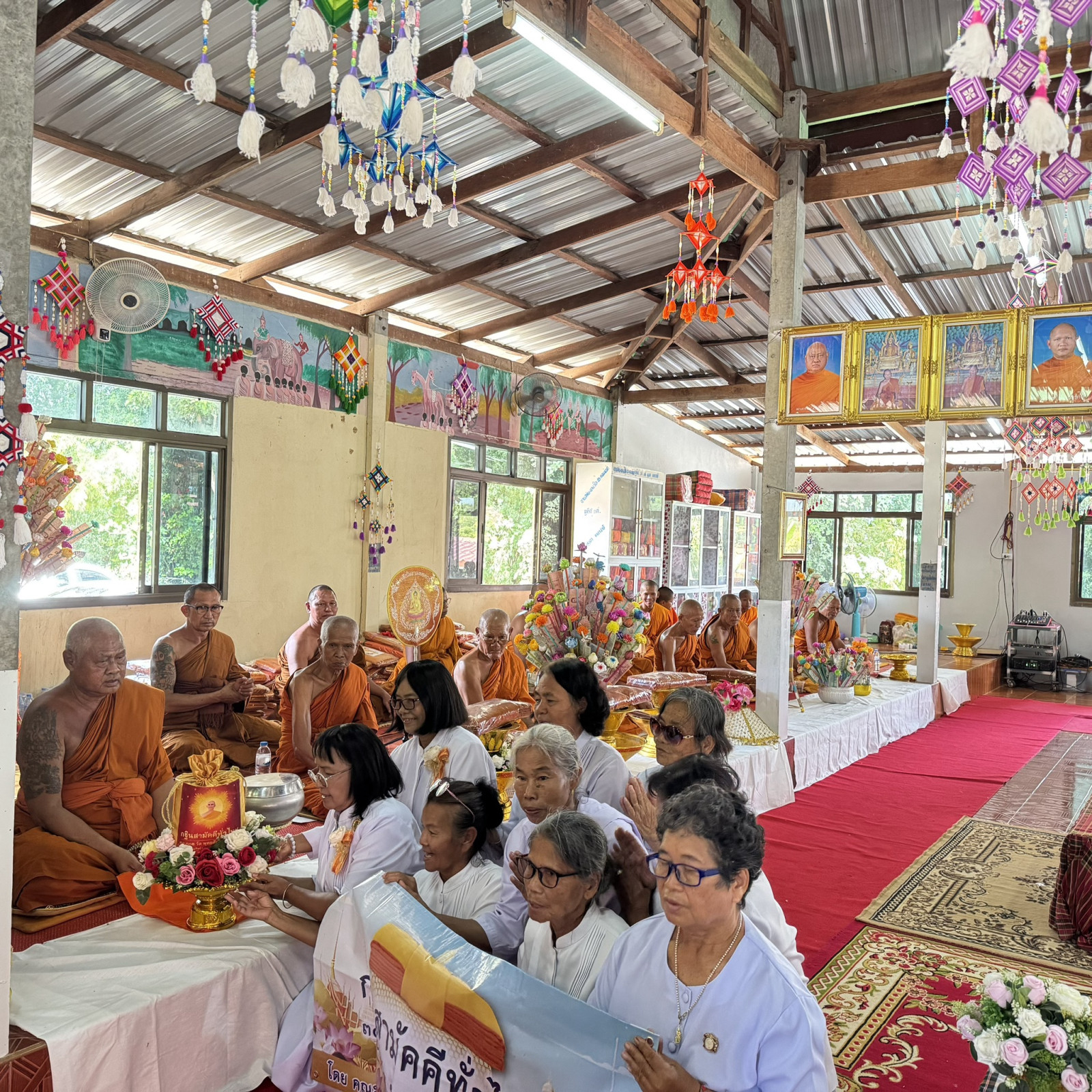 ภาพร่วมพิธีกรรมวัดป่าม่วงแก้ว