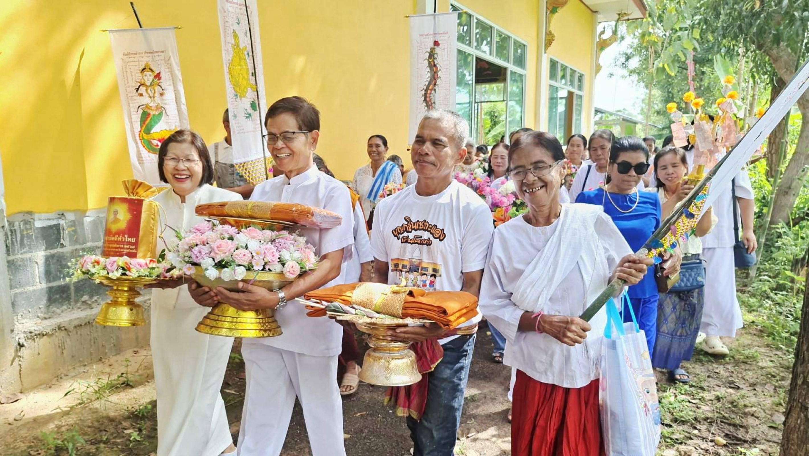 ภาพร่วมพิธีกรรมที่พักสงฆ์วัดป่าอุดมสุข-บ้านโคกเก่า