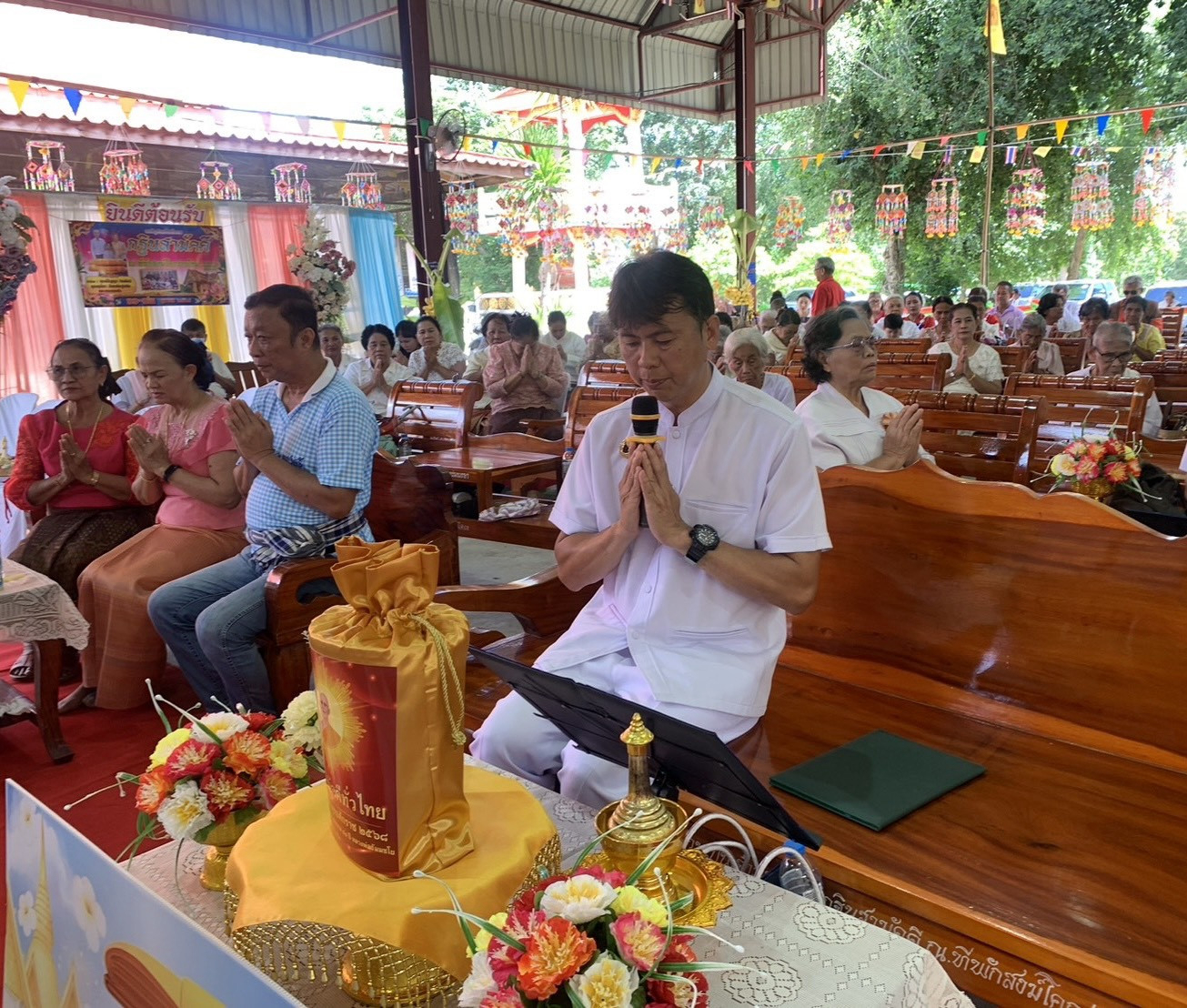 ภาพร่วมพิธีกรรมที่พักสงฆ์โคกว่านใหม่