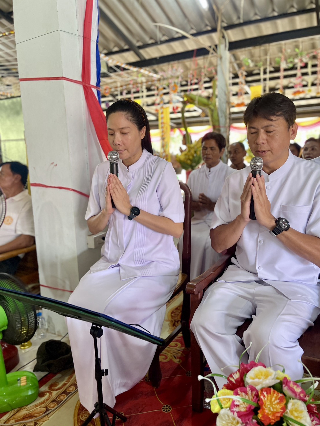 ภาพร่วมพิธีกรรมสำนักสงฆ์ร่วมจิตขวัญบุรี