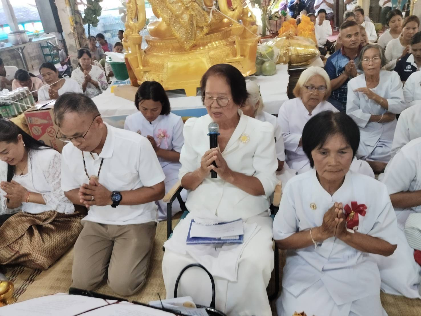 ภาพกล่าวคำถวายกฐินสำนักสงฆ์ร้อยรู