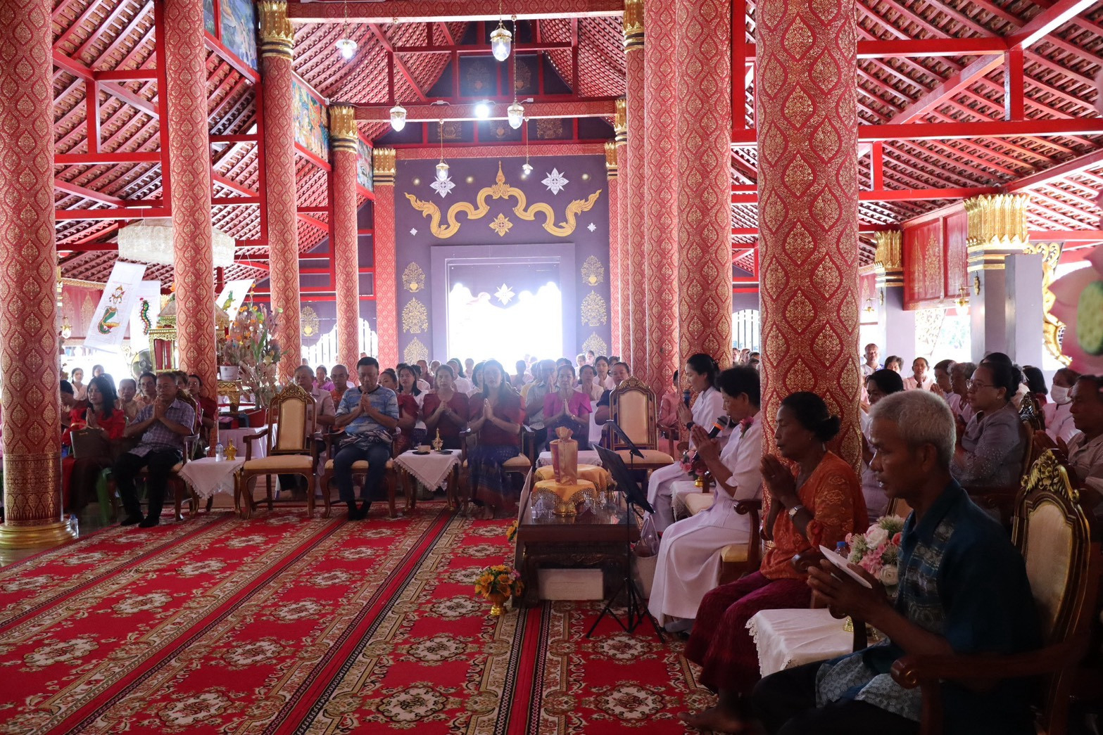 ภาพร่วมพิธีกรรมวัดป่าสมบูรณ์ธรรมาราม