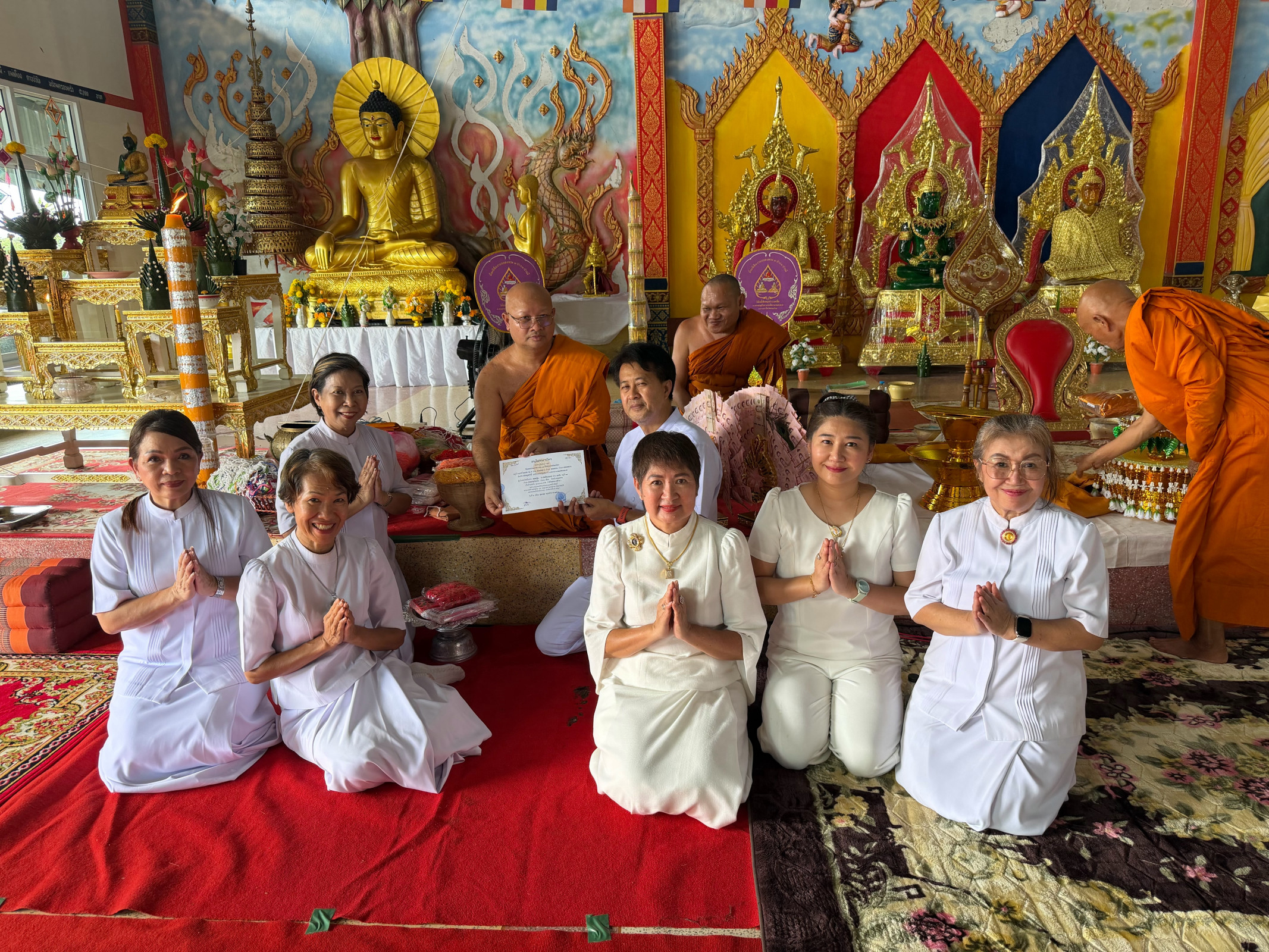 ภาพร่วมพิธีกรรมวัดโพธิ์ชัยพฤกษ์