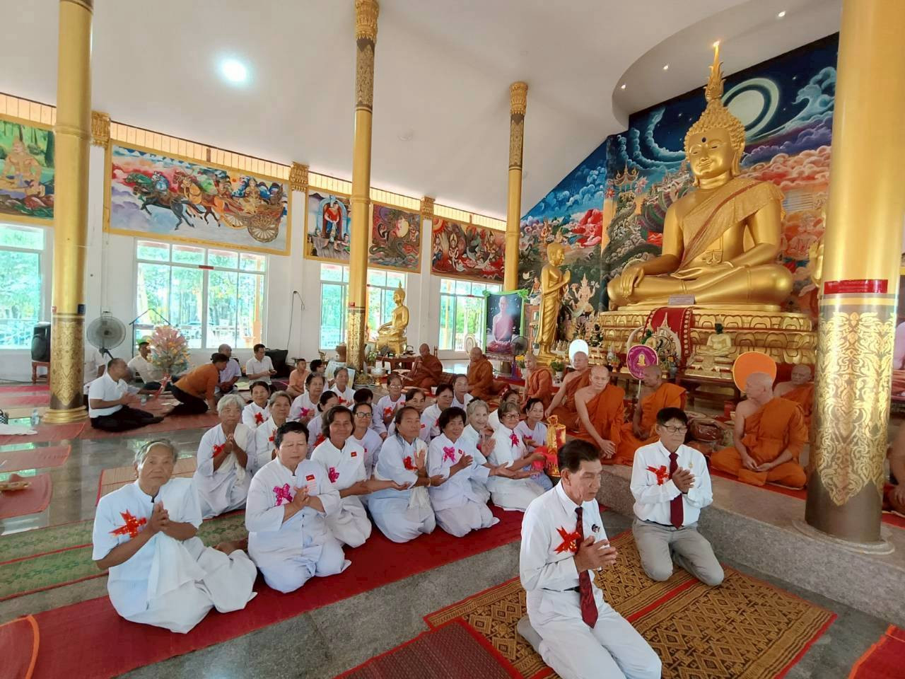 ภาพร่วมพิธีกรรมวัดโนนสังกา