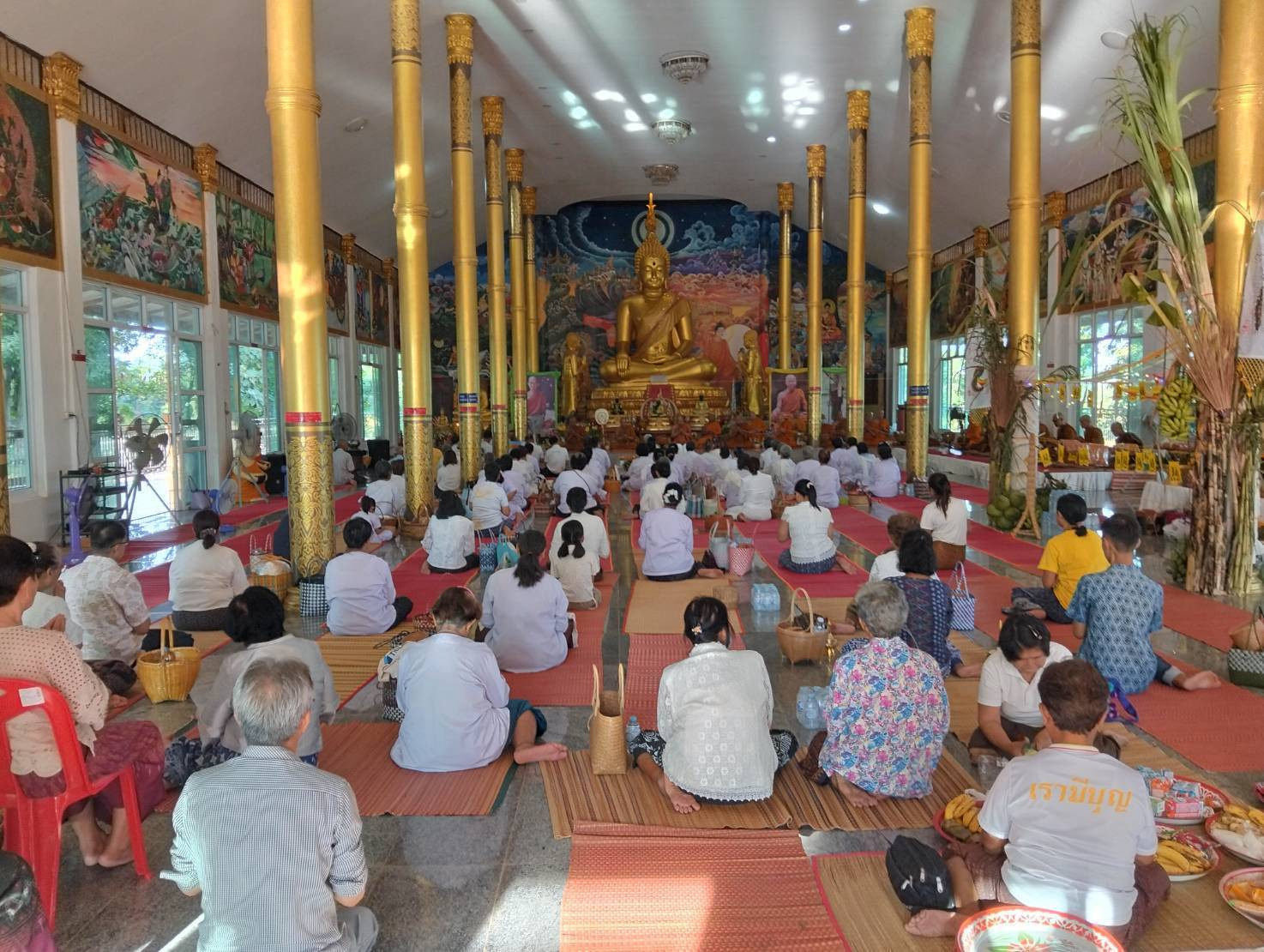 ภาพร่วมพิธีกรรมวัดโนนสังกา