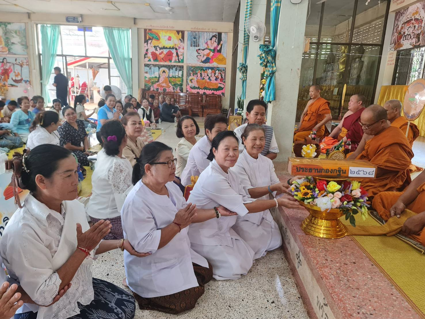 ภาพร่วมพิธีกรรมวัดโป่งทองชัยพัฒนาราม