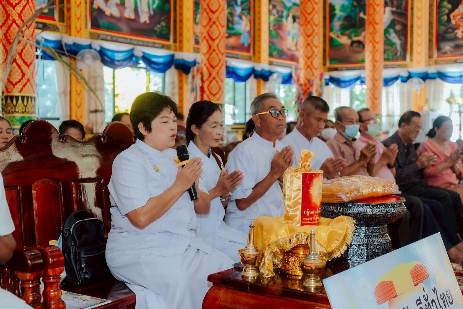 ภาพกล่าวคำถวายกฐินวัดมงคลสามัคคี บ้านแสบง