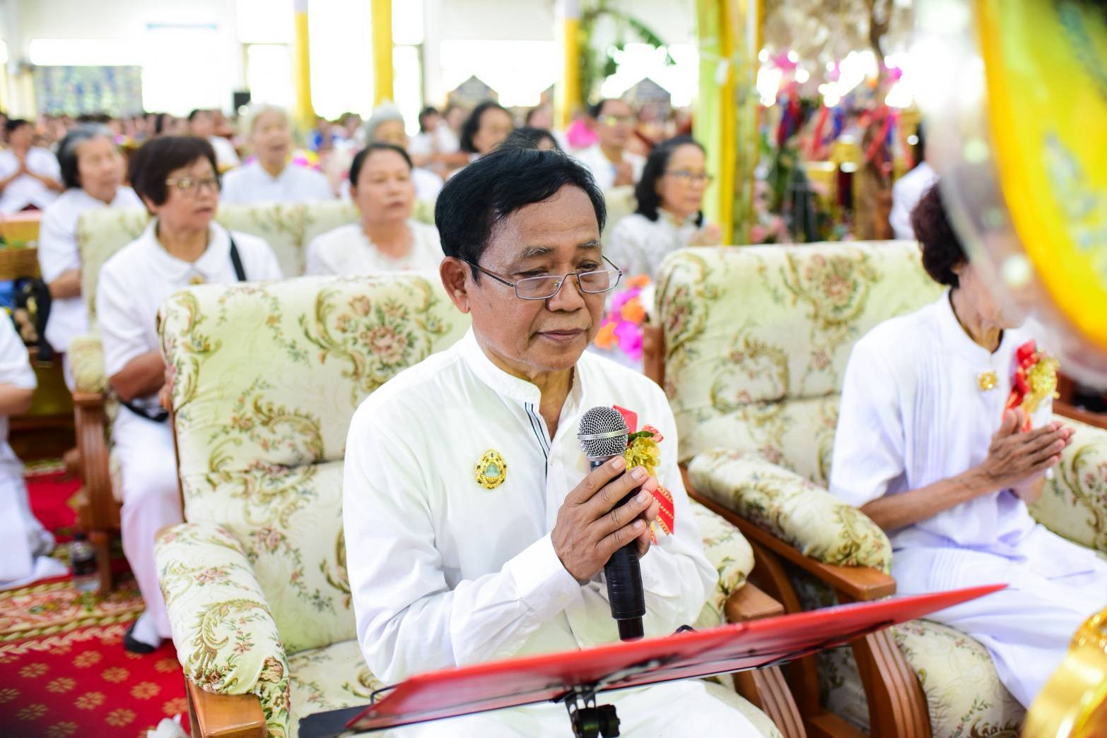 ภาพกล่าวคำถวายกฐินวัดโกรกแก้ววงพระจันทร์