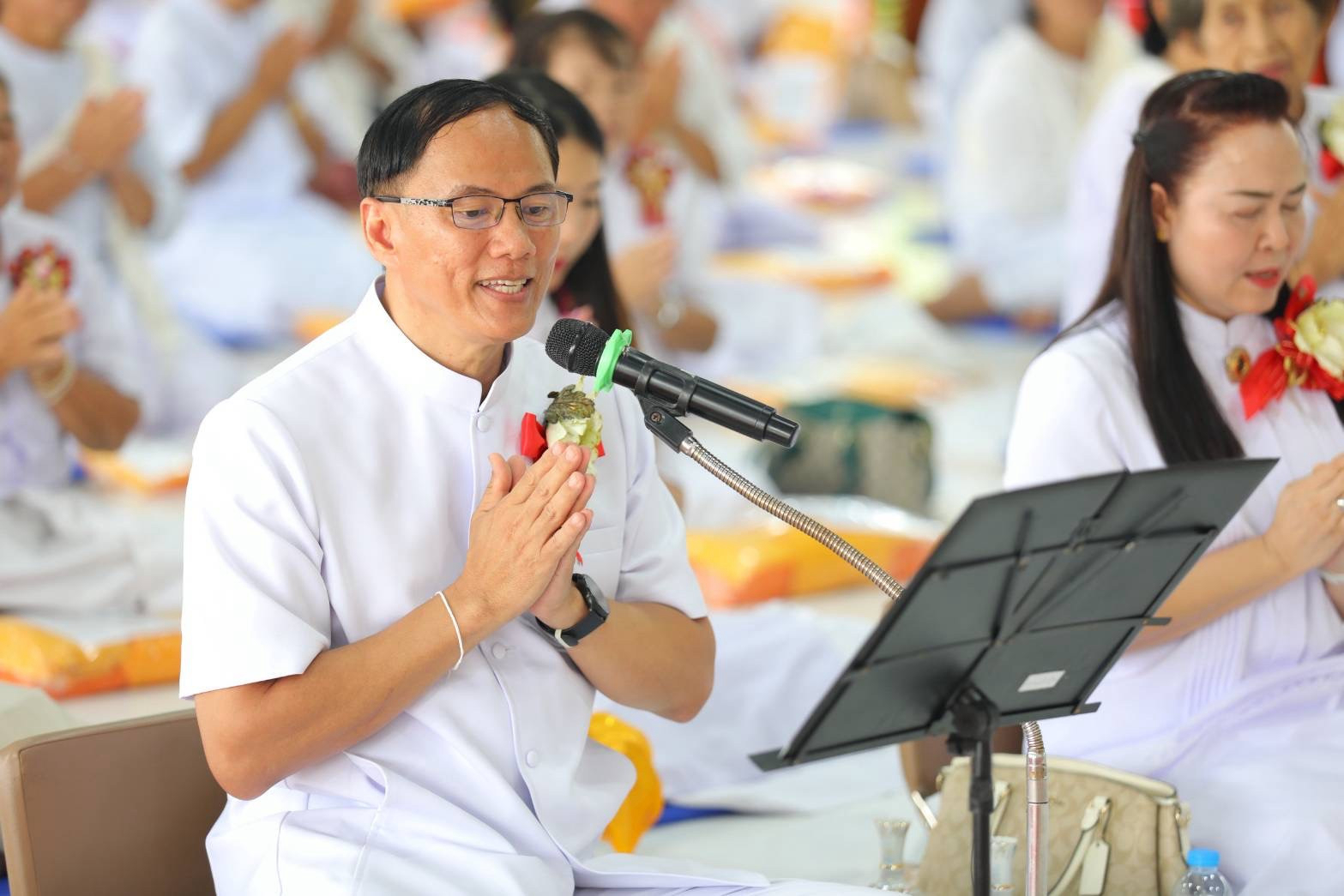 ภาพกล่าวคำถวายกฐินธุดงคสถานอำนาจเจริญ