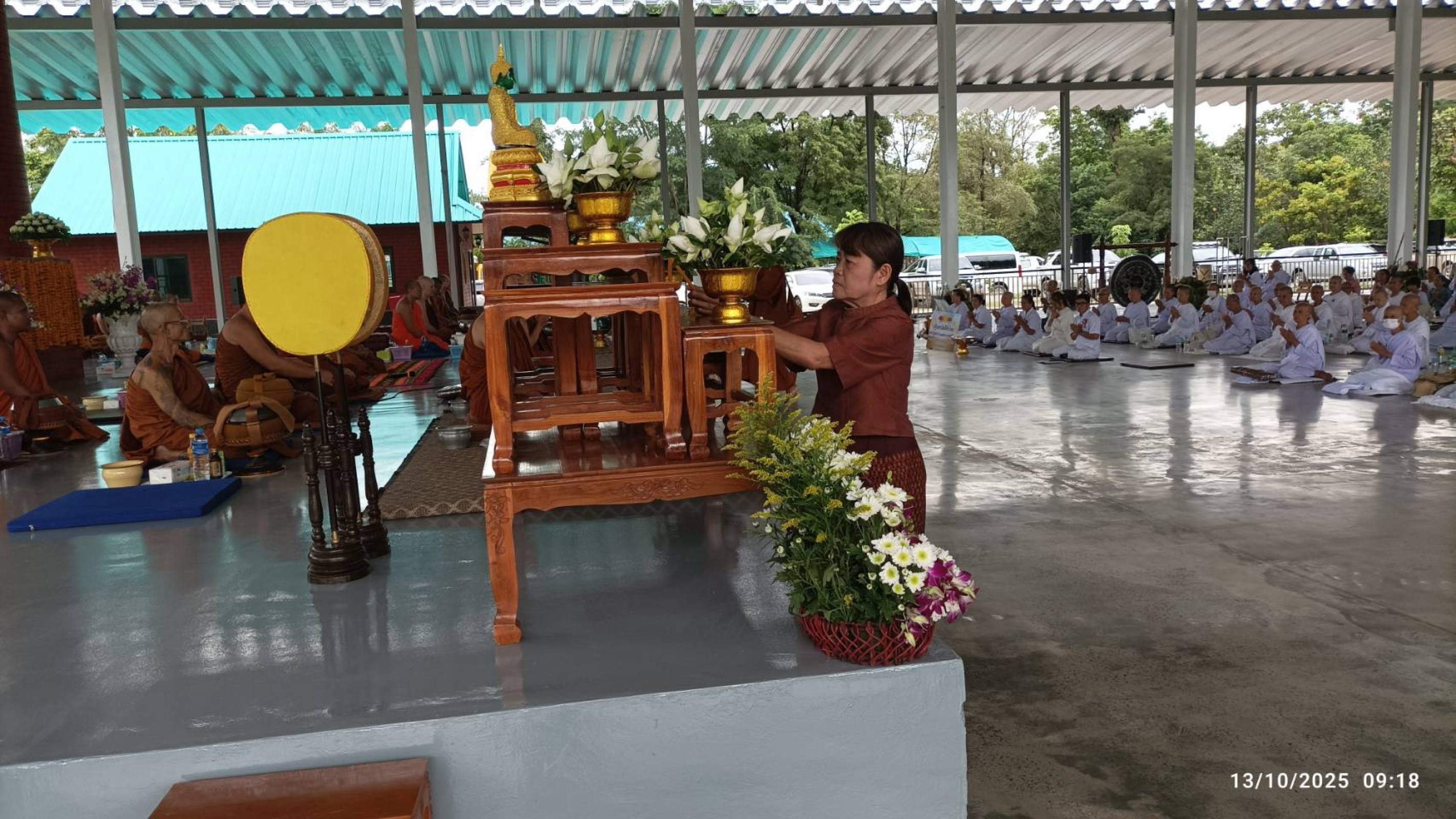 ภาพร่วมพิธีกรรมธุดงคสถานสวนป่าโมงเจริญโพธิธรรม