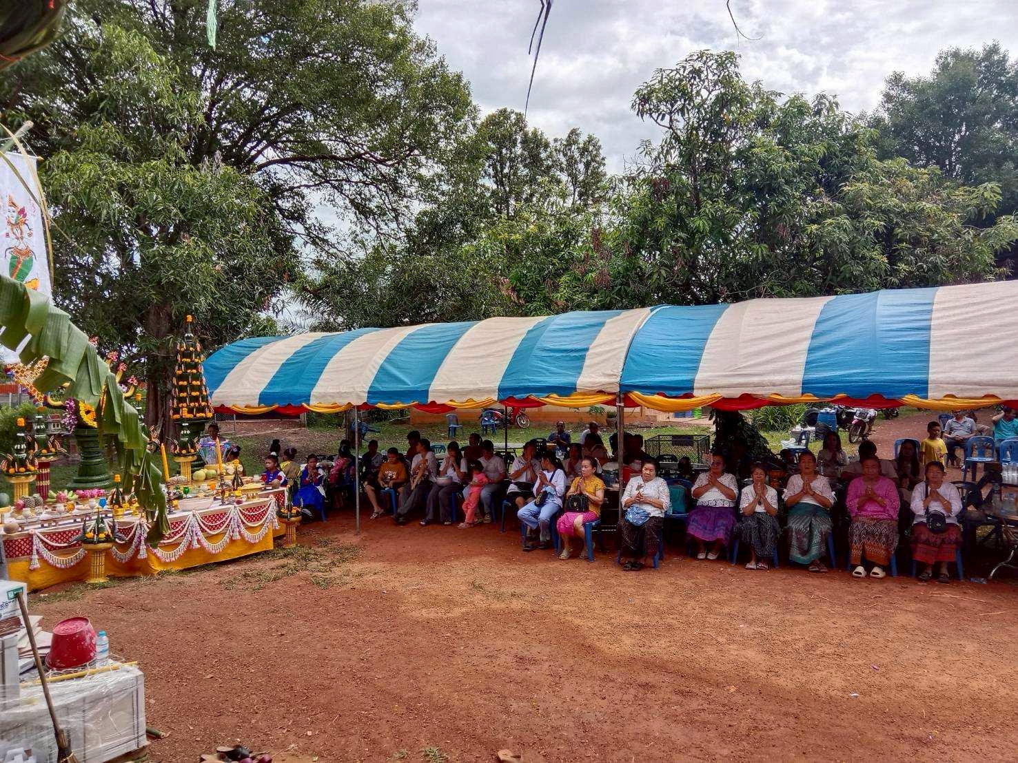 ภาพร่วมพิธีกรรมที่พักสงฆ์เวฬุวรรณวราราม