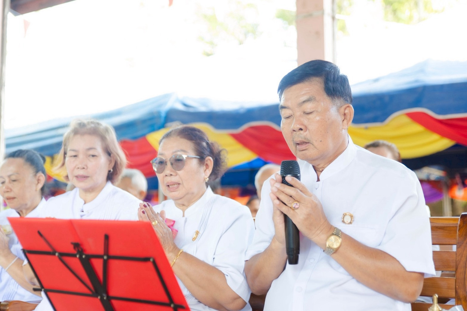 ภาพกล่าวคำถวายกฐินวัดเหล่าฝ้าย