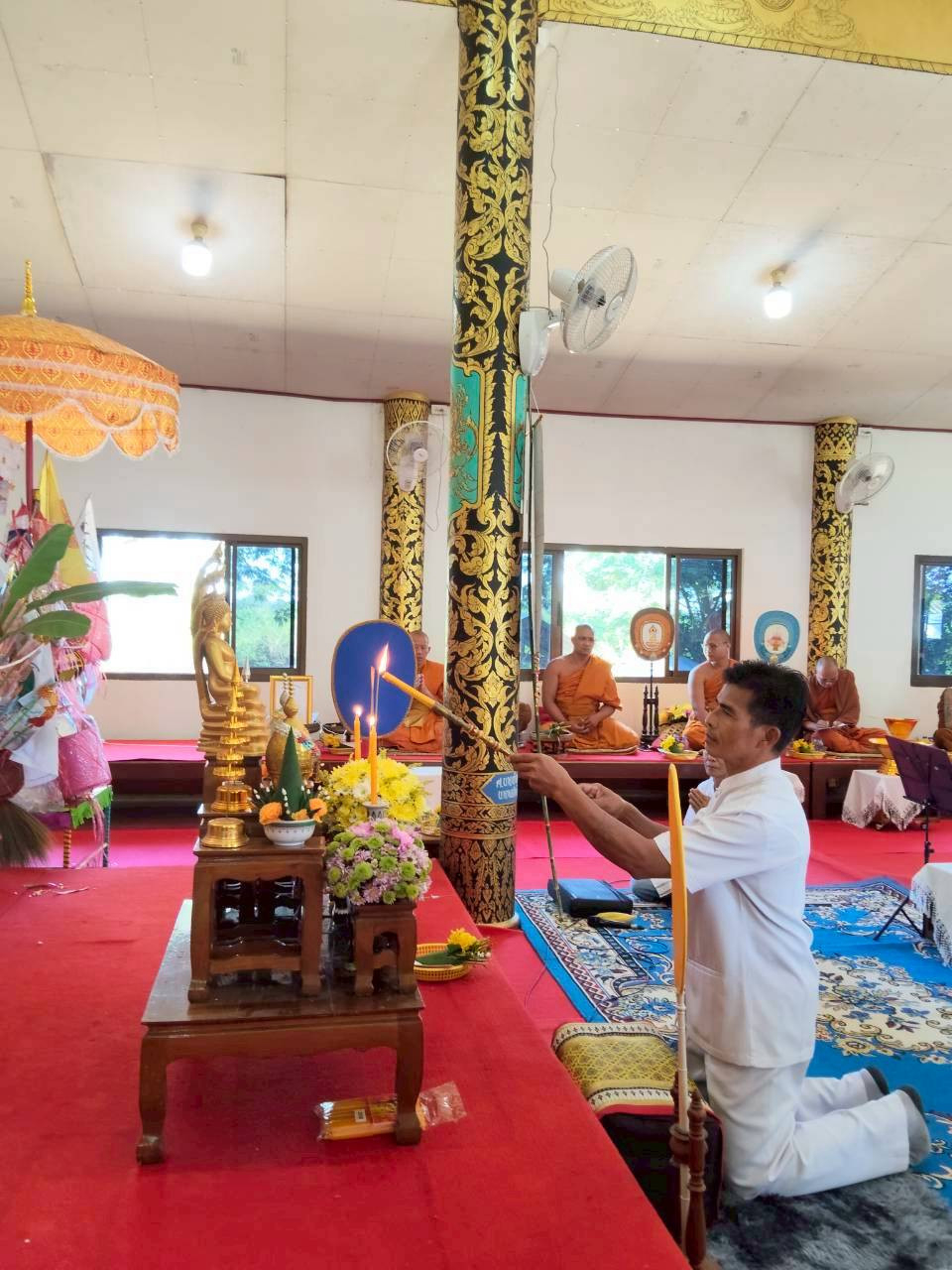 ภาพร่วมพิธีกรรมที่พักสงฆ์ท่าล้อจองคำ