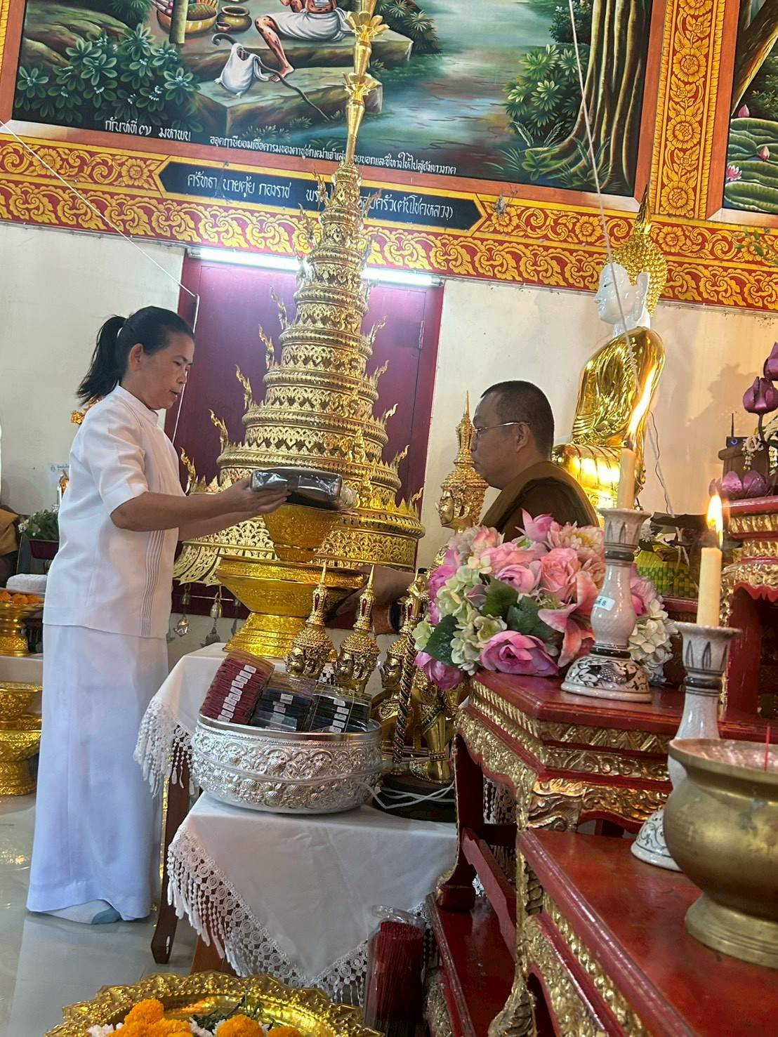 ภาพร่วมพิธีกรรมวัดต้นโชคหลวง