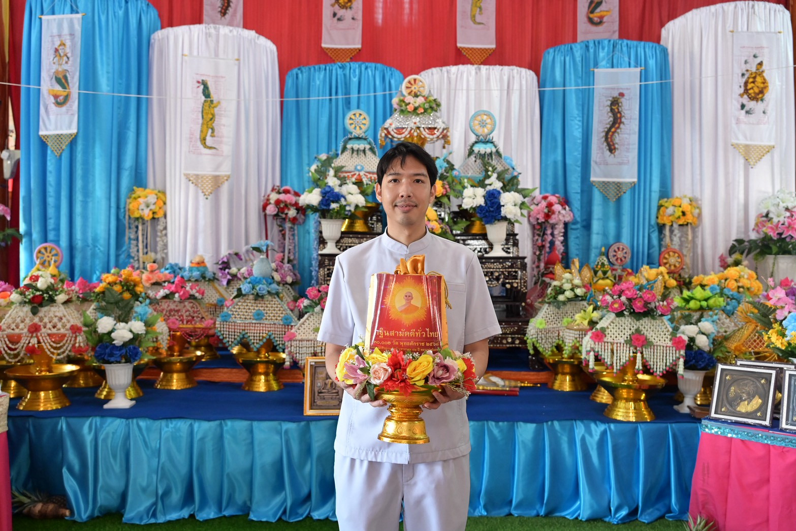 ภาพร่วมพิธีกรรมวัดทองจันทริการาม