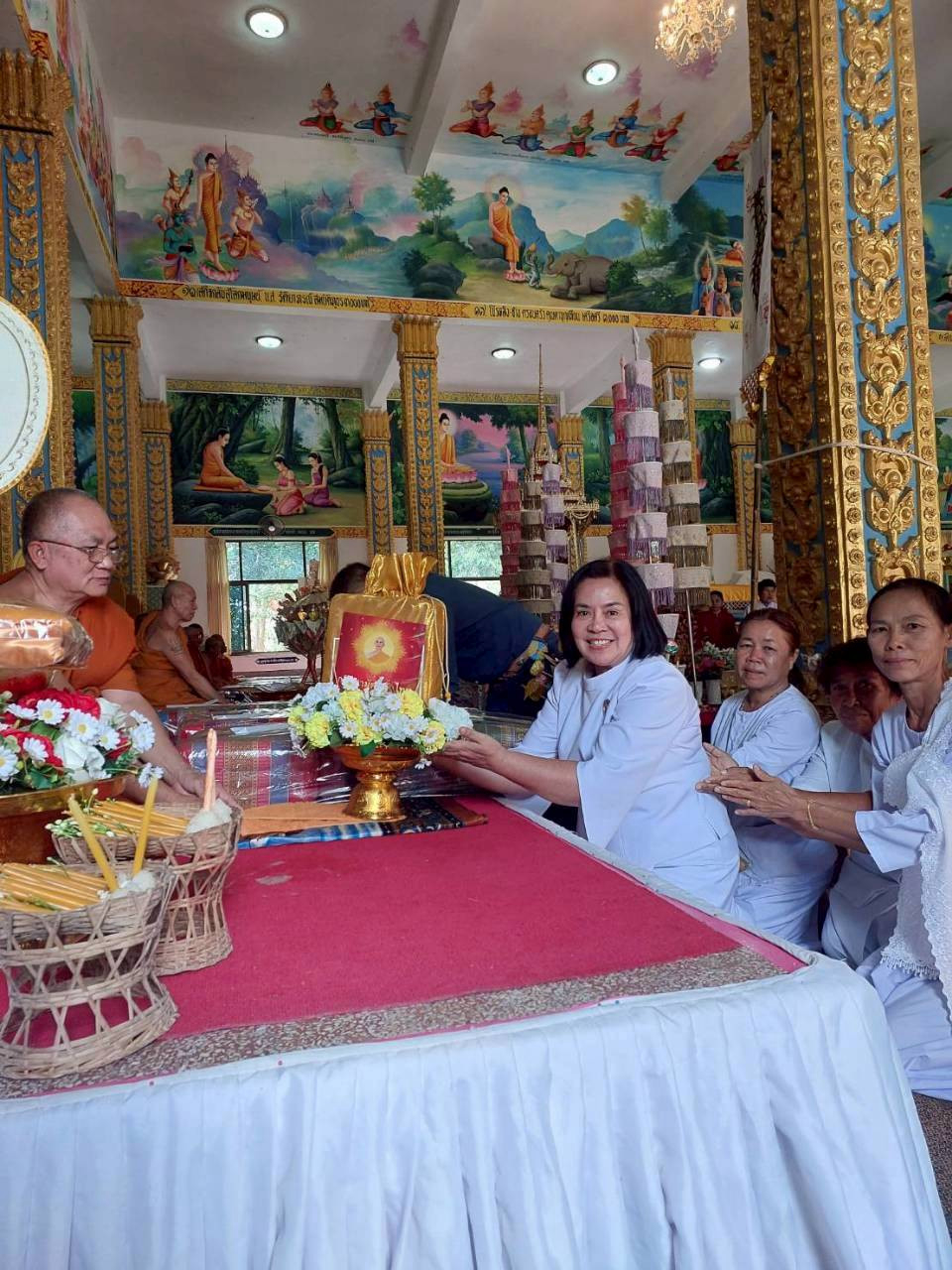ภาพการถวายปัจจัยวัดกกต้อง