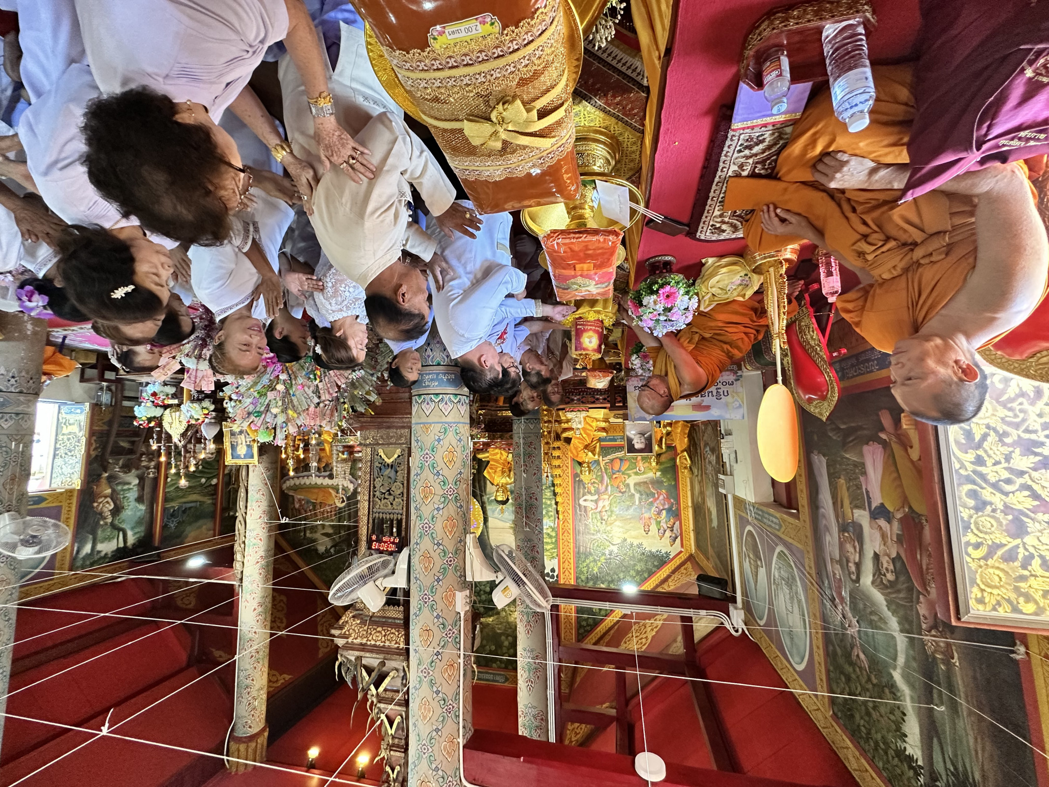 ภาพการถวายปัจจัยวัดหัวฝาย