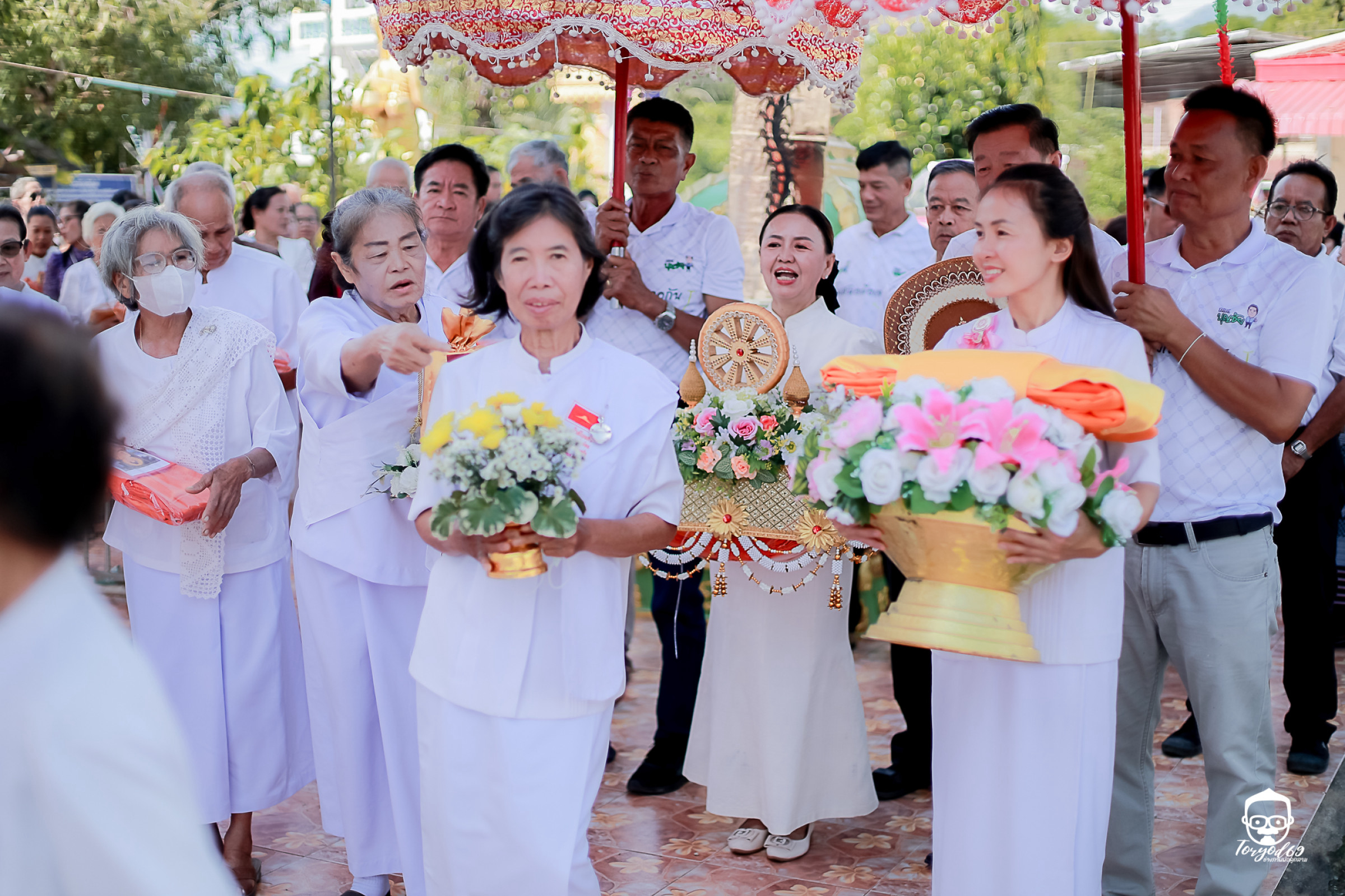 ภาพร่วมพิธีกรรมวัดศรีสุมังค์
