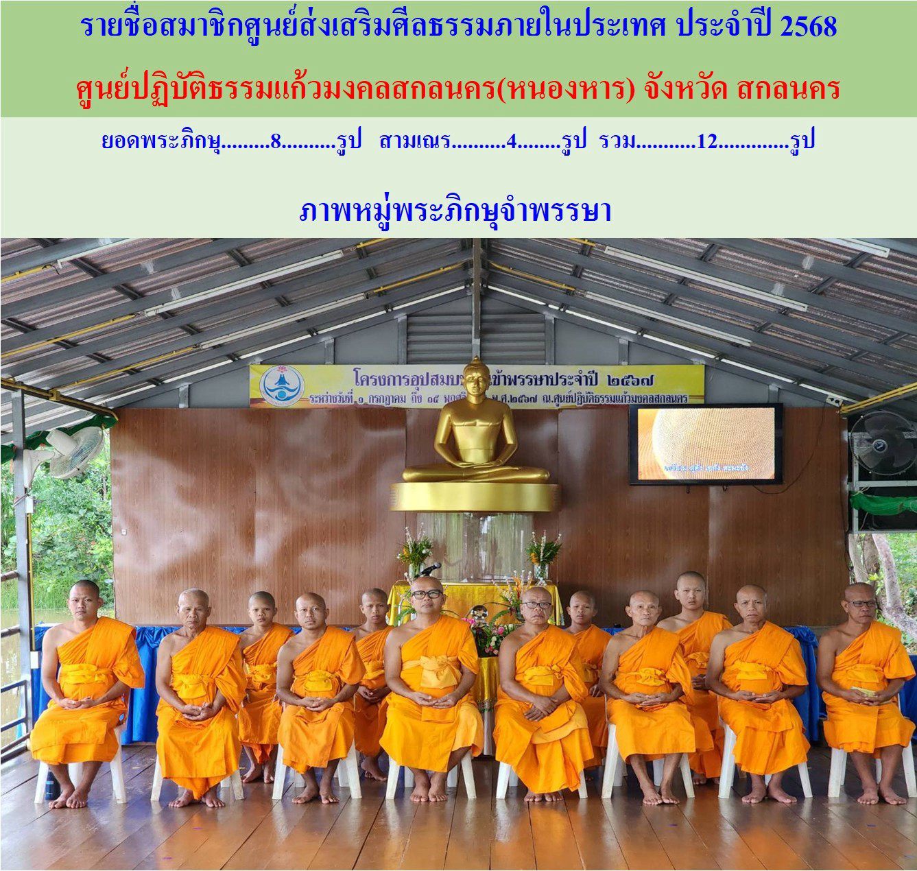ศูนย์ปฏิบัติธรรมแก้วมงคลสกลนคร (หนองหาร)