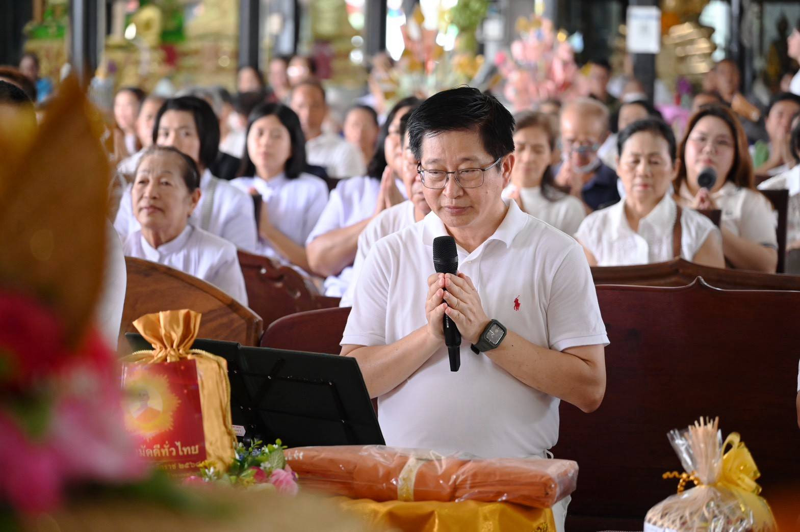 ภาพกล่าวคำถวายกฐินวัดเจ็ดโคก