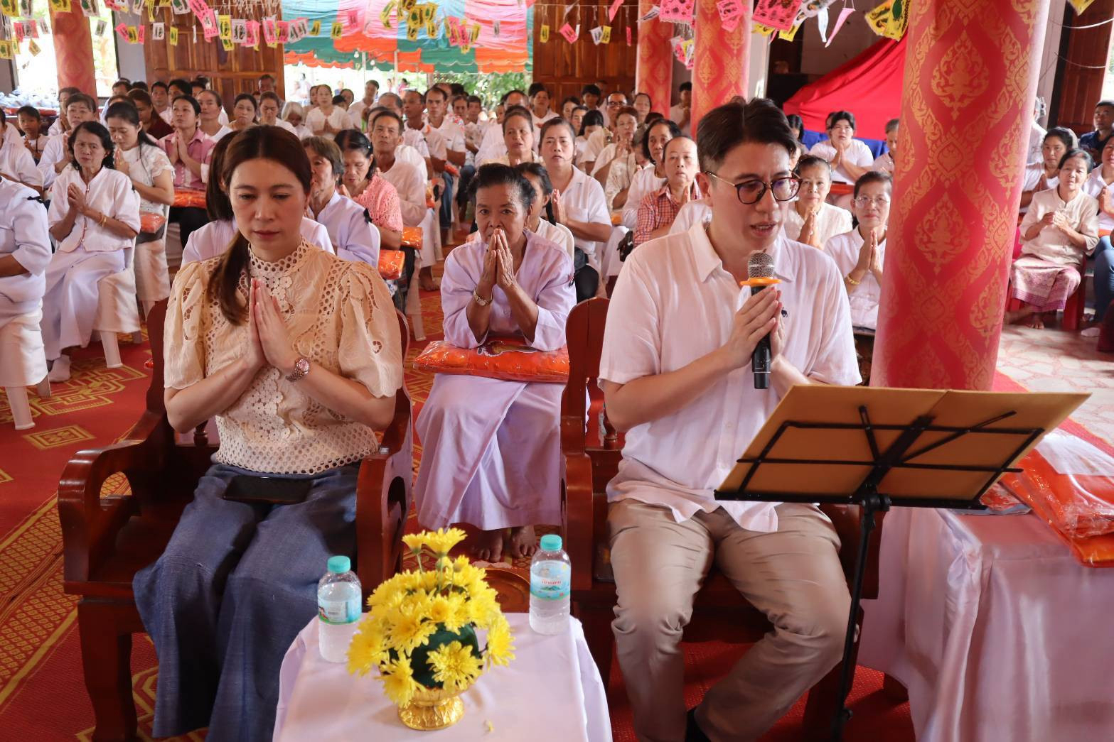 ภาพกล่าวคำถวายกฐินวัดศรีเกษม